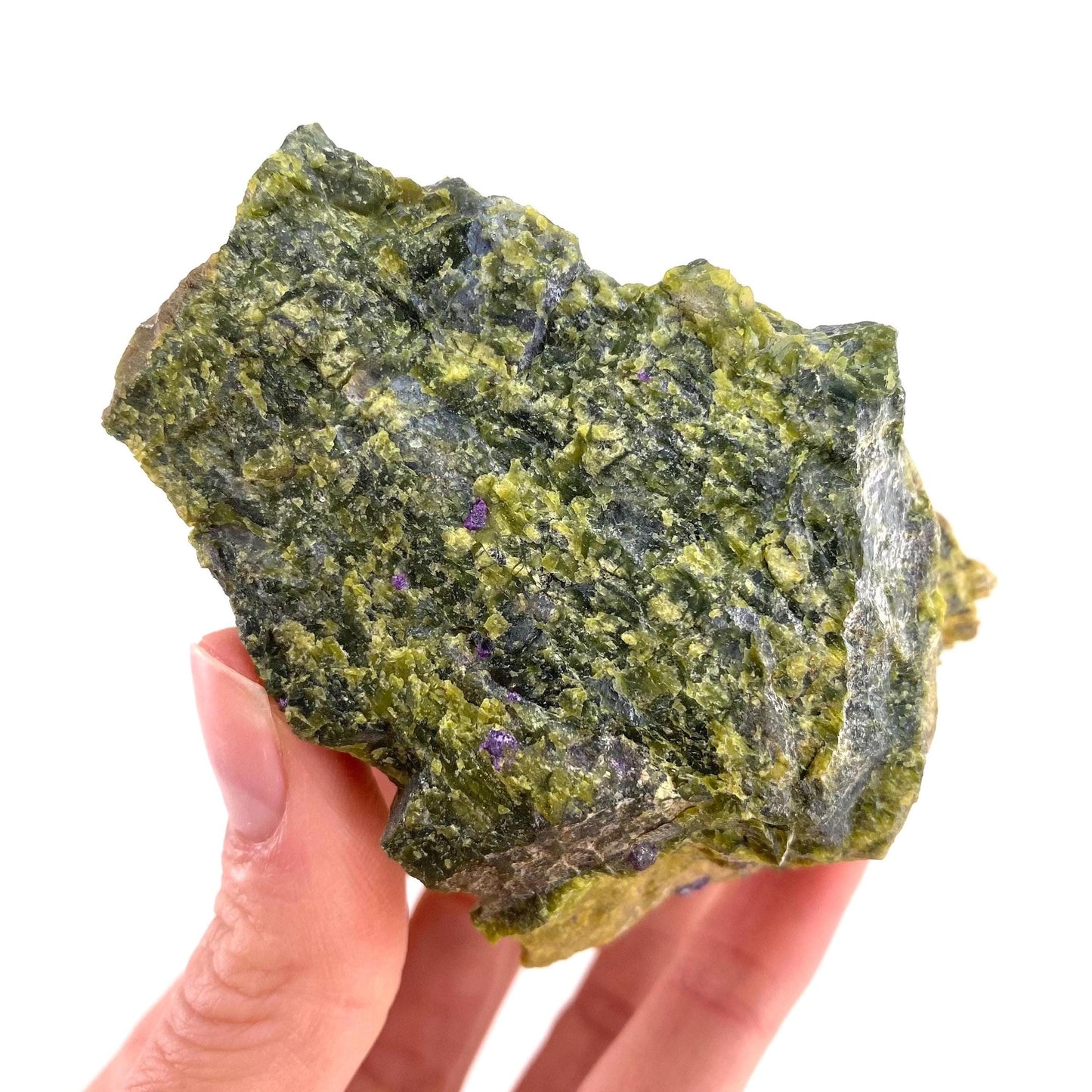 Raw Atlantisite (Tasmania) | stichtite in serpentine, serpentine, purple stichtite, stichtite