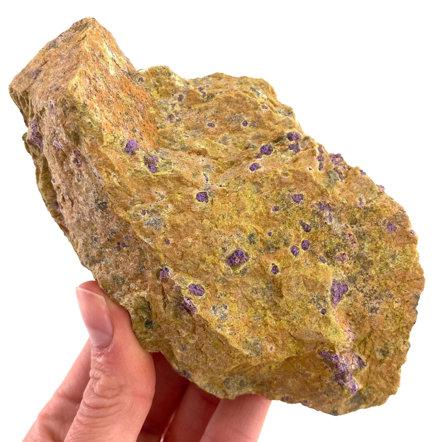 Raw Atlantisite (Tasmania) | stichtite in serpentine, serpentine, purple stichtite, stichtite