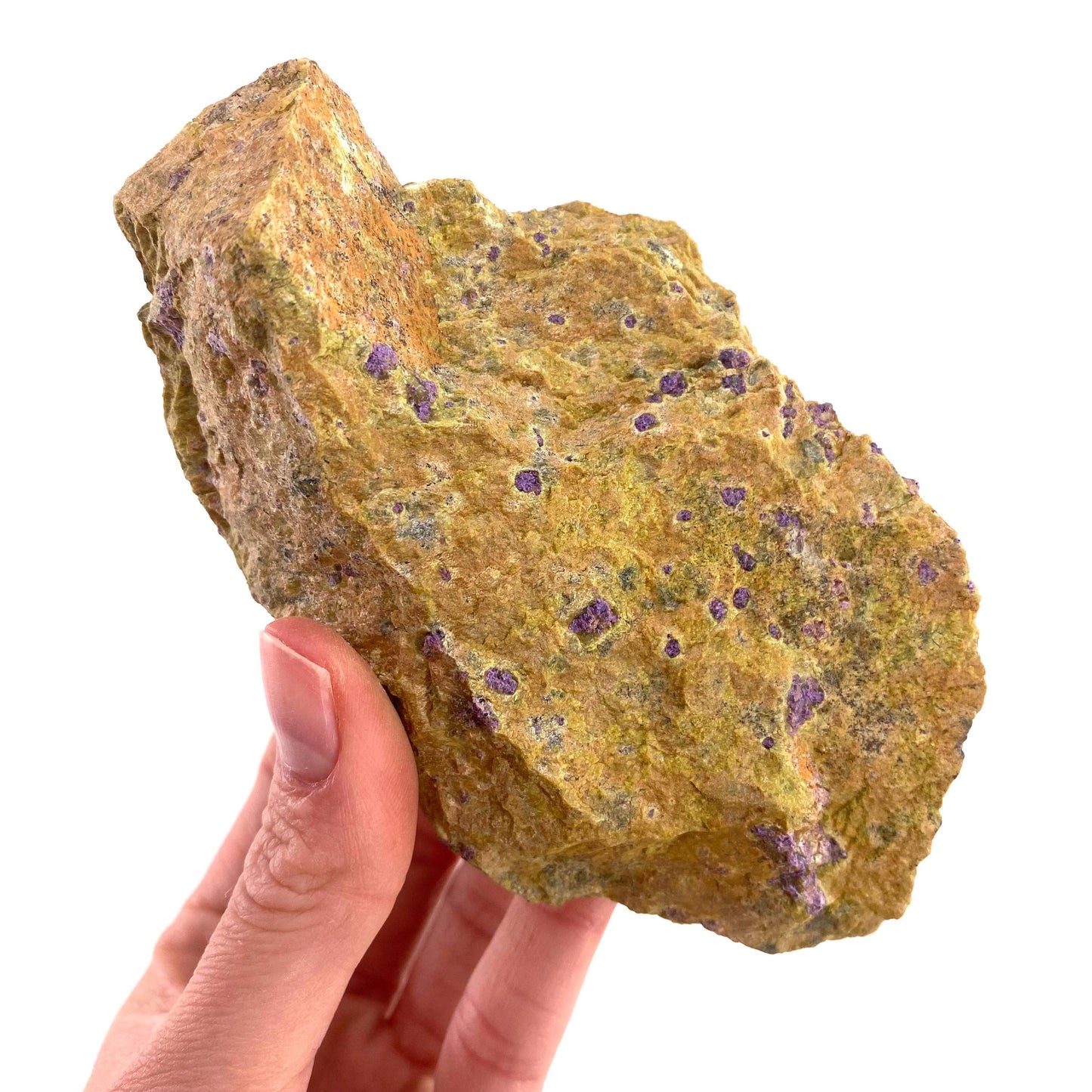 Raw Atlantisite (Tasmania) | stichtite in serpentine, serpentine, purple stichtite, stichtite