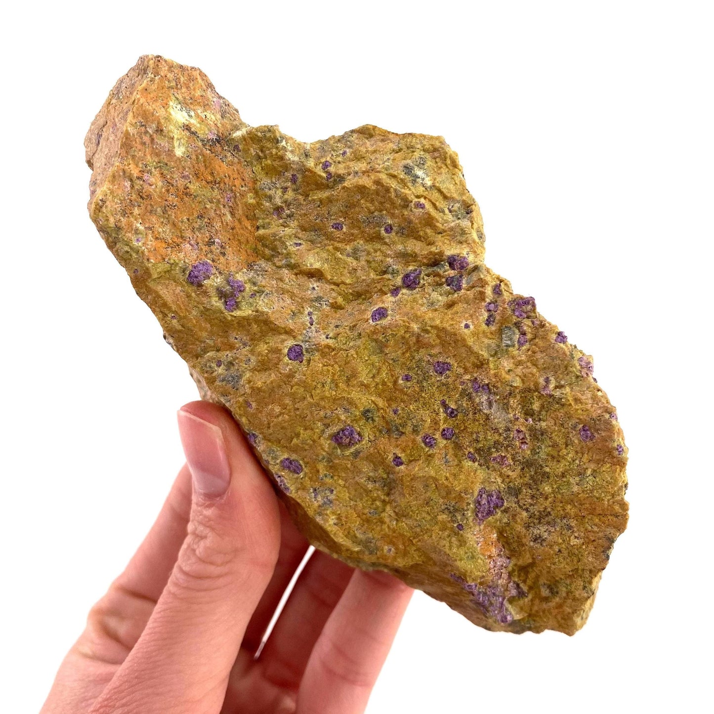 Raw Atlantisite (Tasmania) | stichtite in serpentine, serpentine, purple stichtite, stichtite