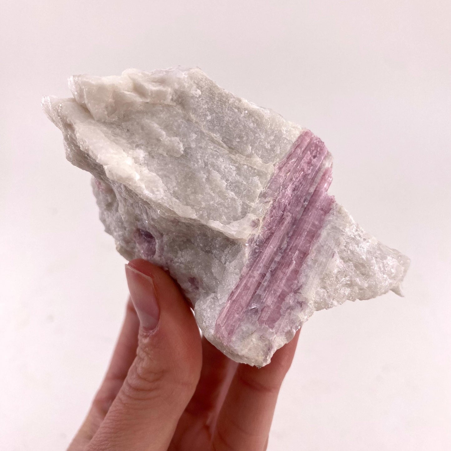 Pink Tourmaline in Quartz (Namibia), raw tourmaline, rubellite, pink tourmaline, raw lepidolite