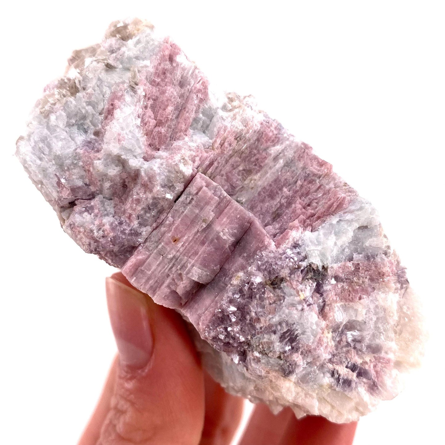 Pink Tourmaline in Quartz (Namibia), raw tourmaline, rubellite, pink tourmaline, raw lepidolite