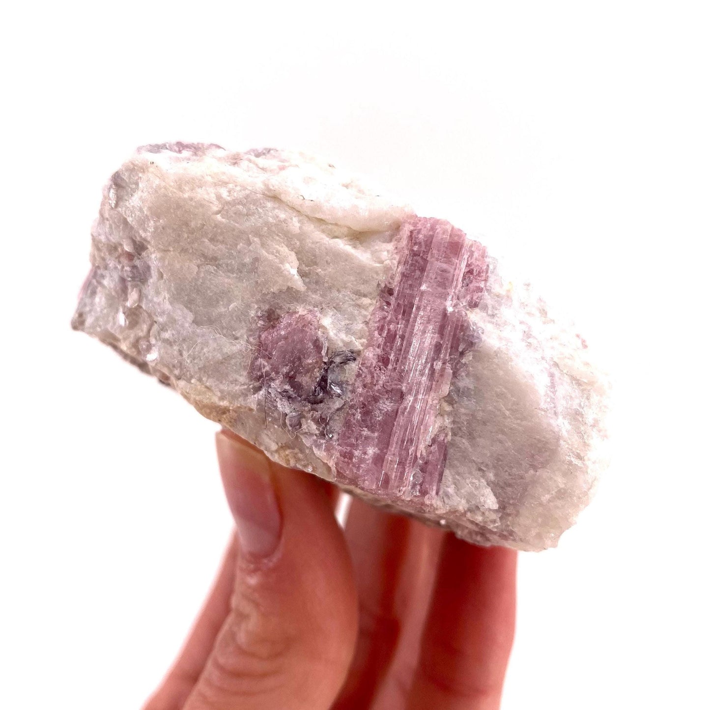 Pink Tourmaline in Quartz (Namibia), raw tourmaline, rubellite, pink tourmaline, raw lepidolite