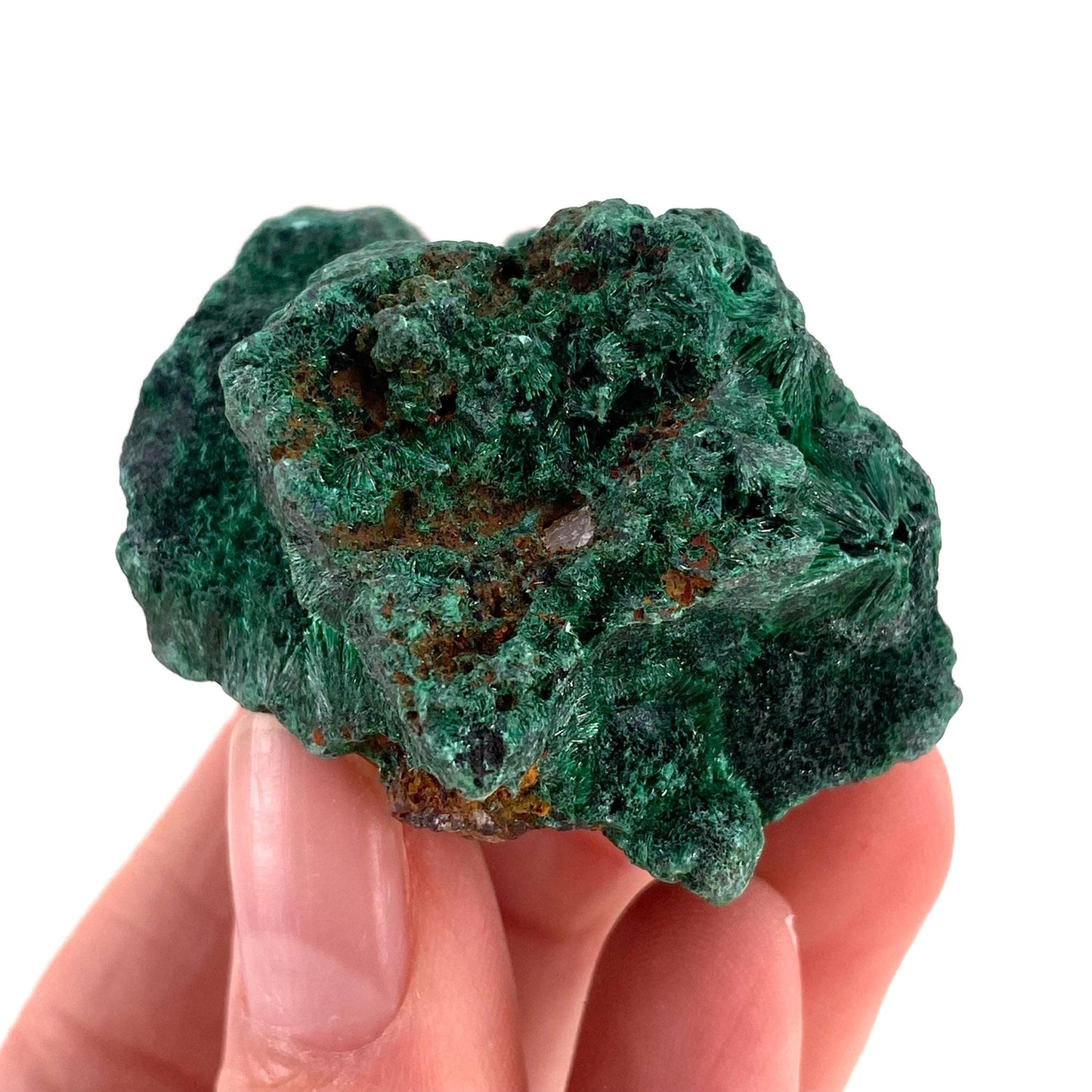 Fibrous Velvet Malachite Specimen (Congo), natural malachite, velvet malachite, malachite crystal