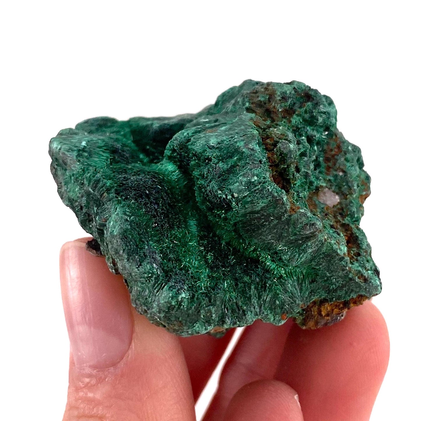 Fibrous Velvet Malachite Specimen (Congo), natural malachite, velvet malachite, malachite crystal