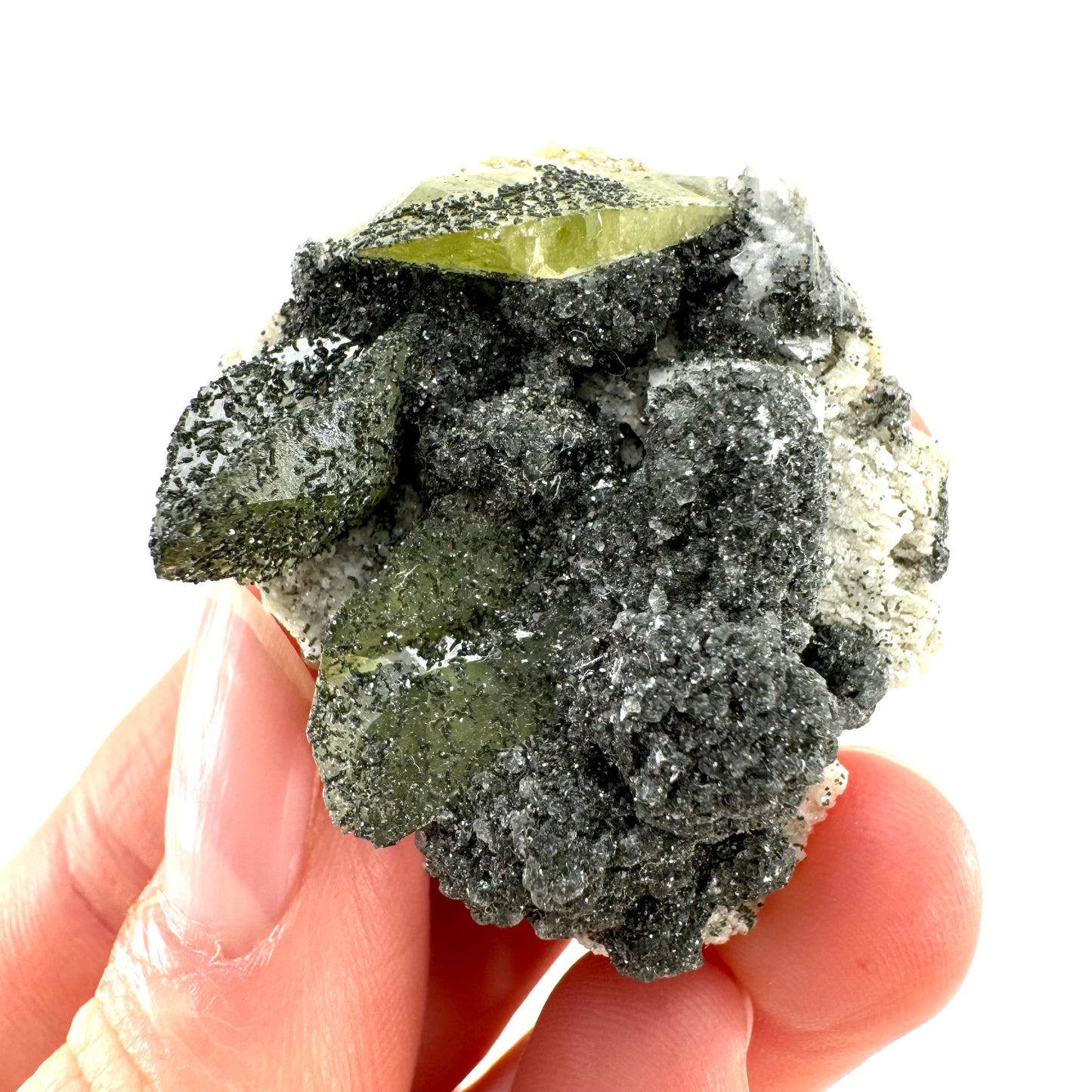 Titanite with Chlorite on Matrix (Pakistan) | sphene specimen, sphene titanite, titanite crystal, sphene crystal, rare minerals