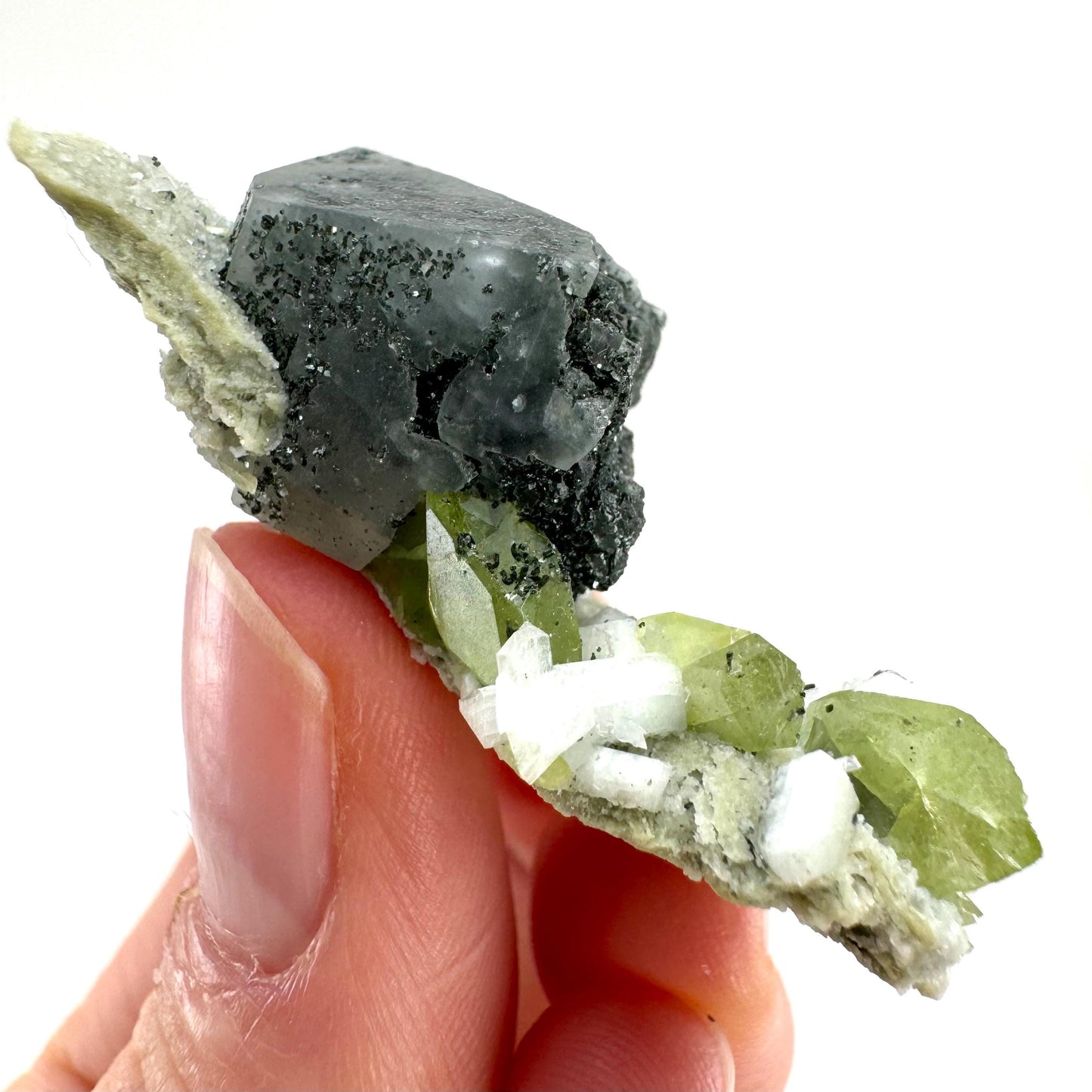 Titanite with Chlorite & Feldspar on Matrix (Pakistan) | sphene specimen, sphene titanite, titanite crystal, sphene crystal, rare minerals