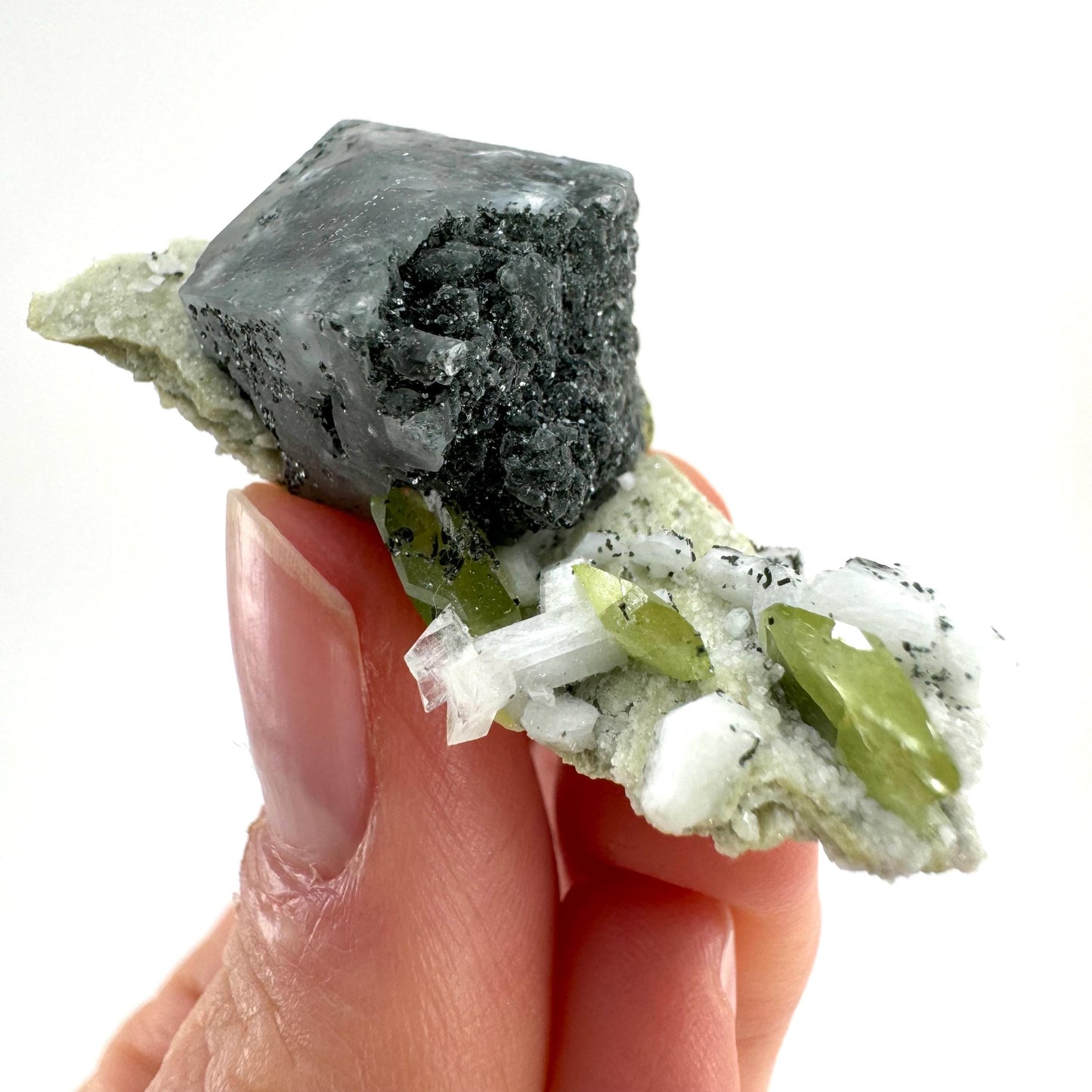 Titanite with Chlorite & Feldspar on Matrix (Pakistan) | sphene specimen, sphene titanite, titanite crystal, sphene crystal, rare minerals