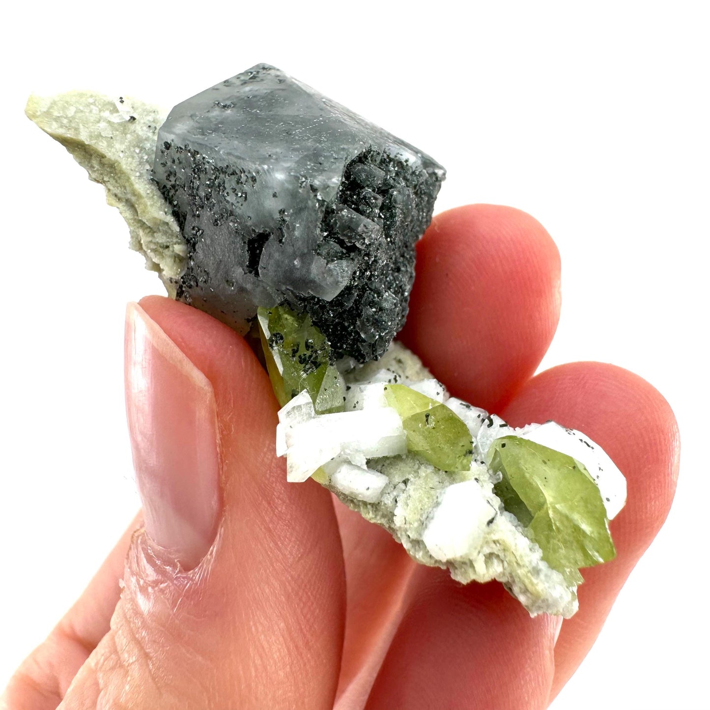 Titanite with Chlorite & Feldspar on Matrix (Pakistan) | sphene specimen, sphene titanite, titanite crystal, sphene crystal, rare minerals