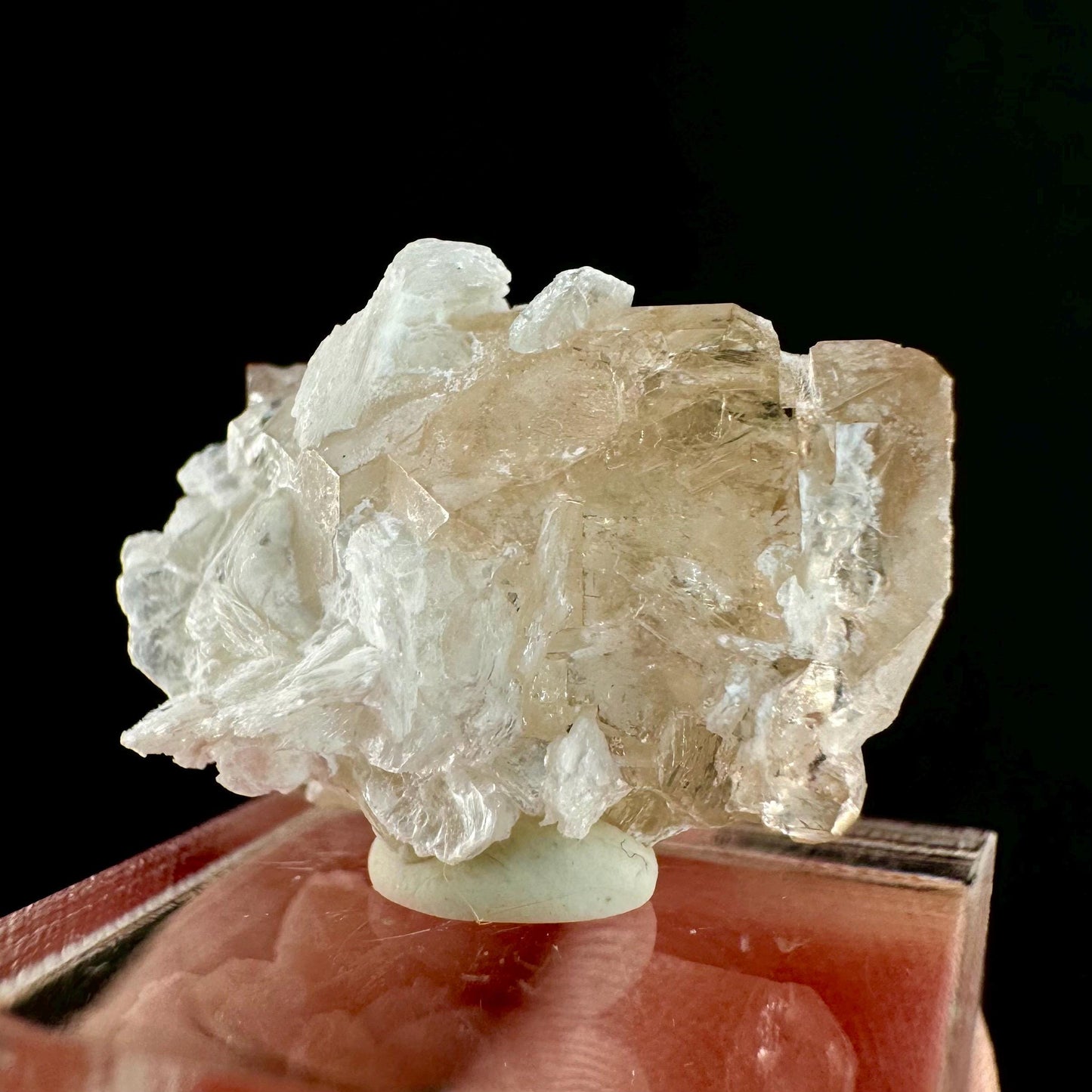 Champagne Topaz on Albite Matrix (Pakistan) | topaz crystal, rare crystals, mineral specimen, rare minerals, natural topaz, golden topaz