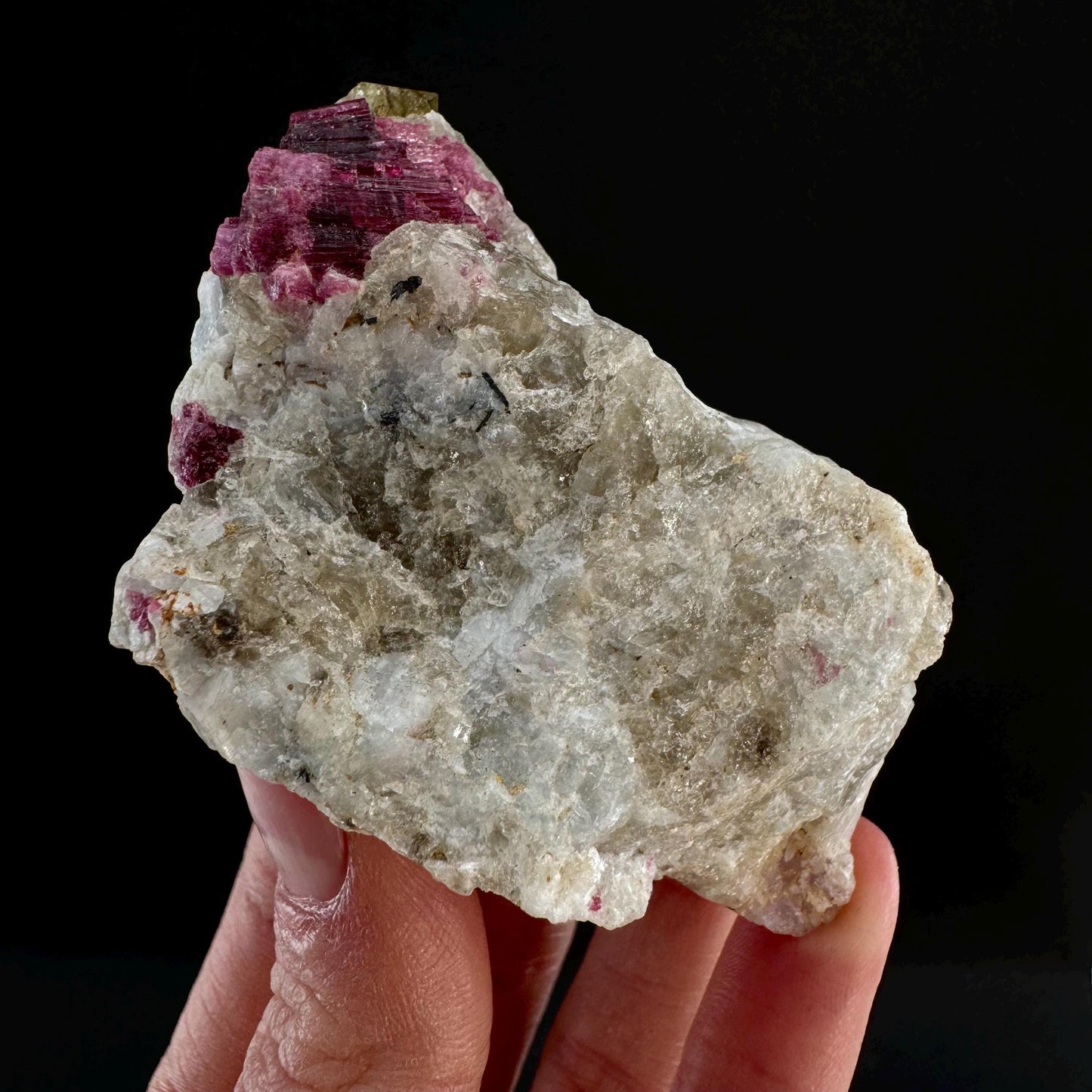 Rare! Londonite with Liddicoatite on Matrix (Madagascar) | rare minerals, mineral specimen, rare crystals