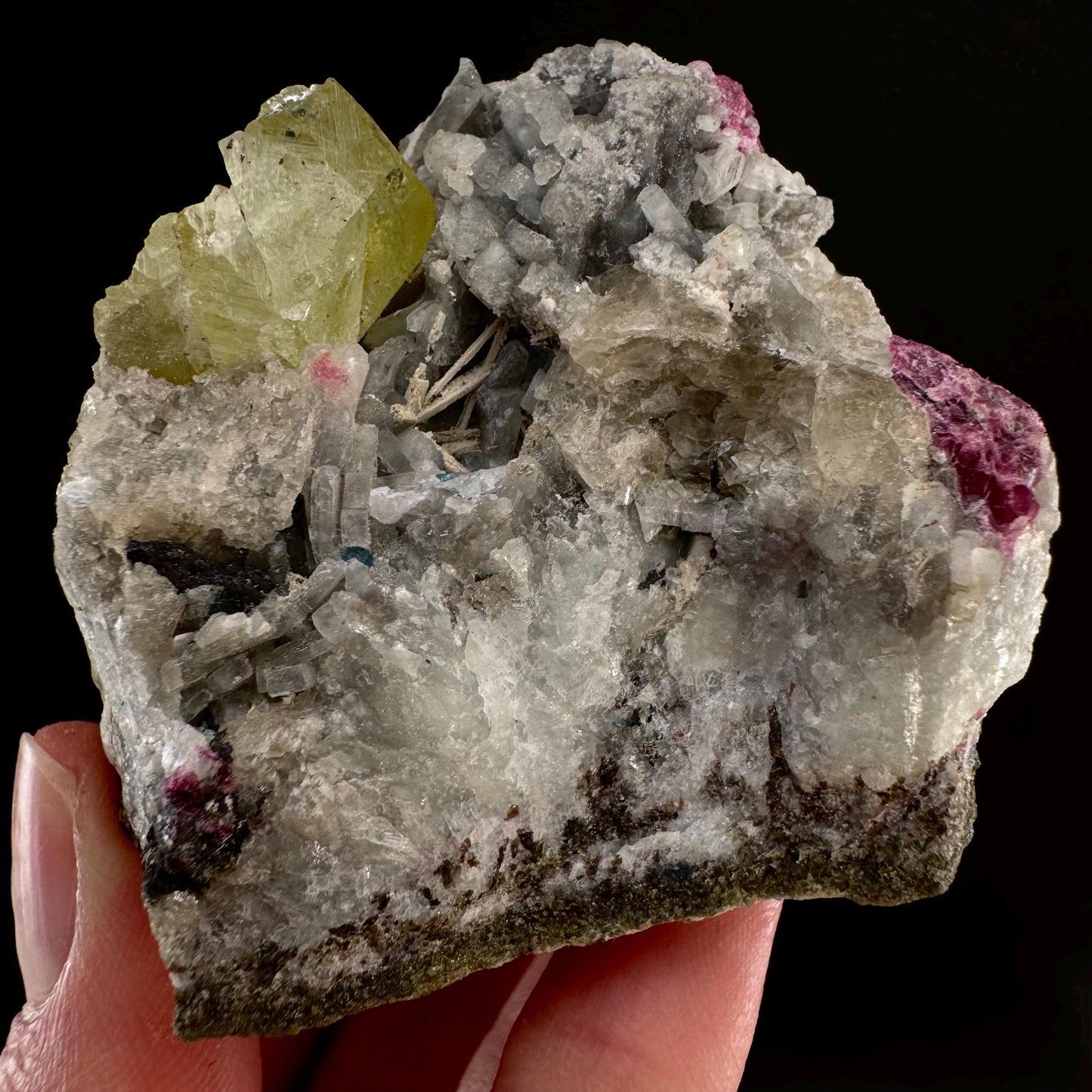 Rare! Londonite with Liddicoatite on Matrix (Madagascar) | rare minerals, mineral specimen, rare crystals