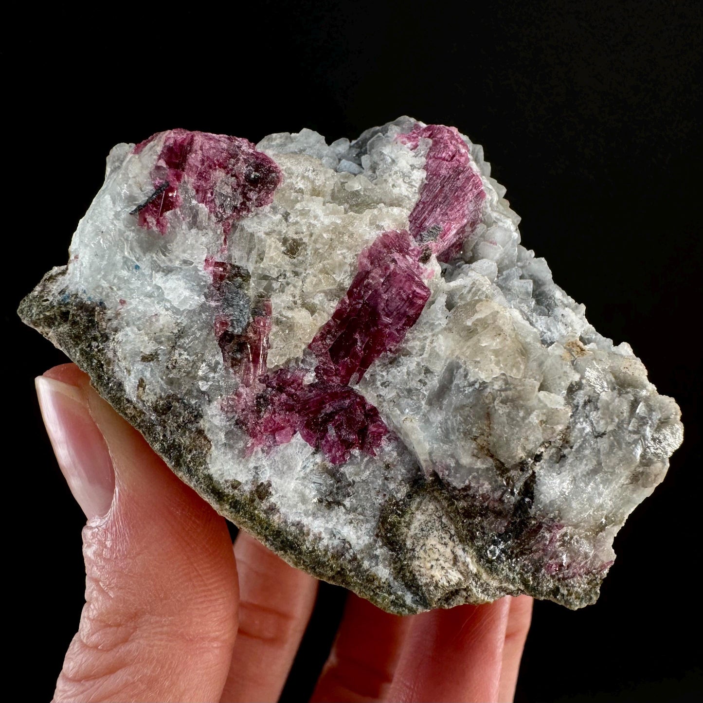 Rare! Londonite with Liddicoatite on Matrix (Madagascar) | rare minerals, mineral specimen, rare crystals