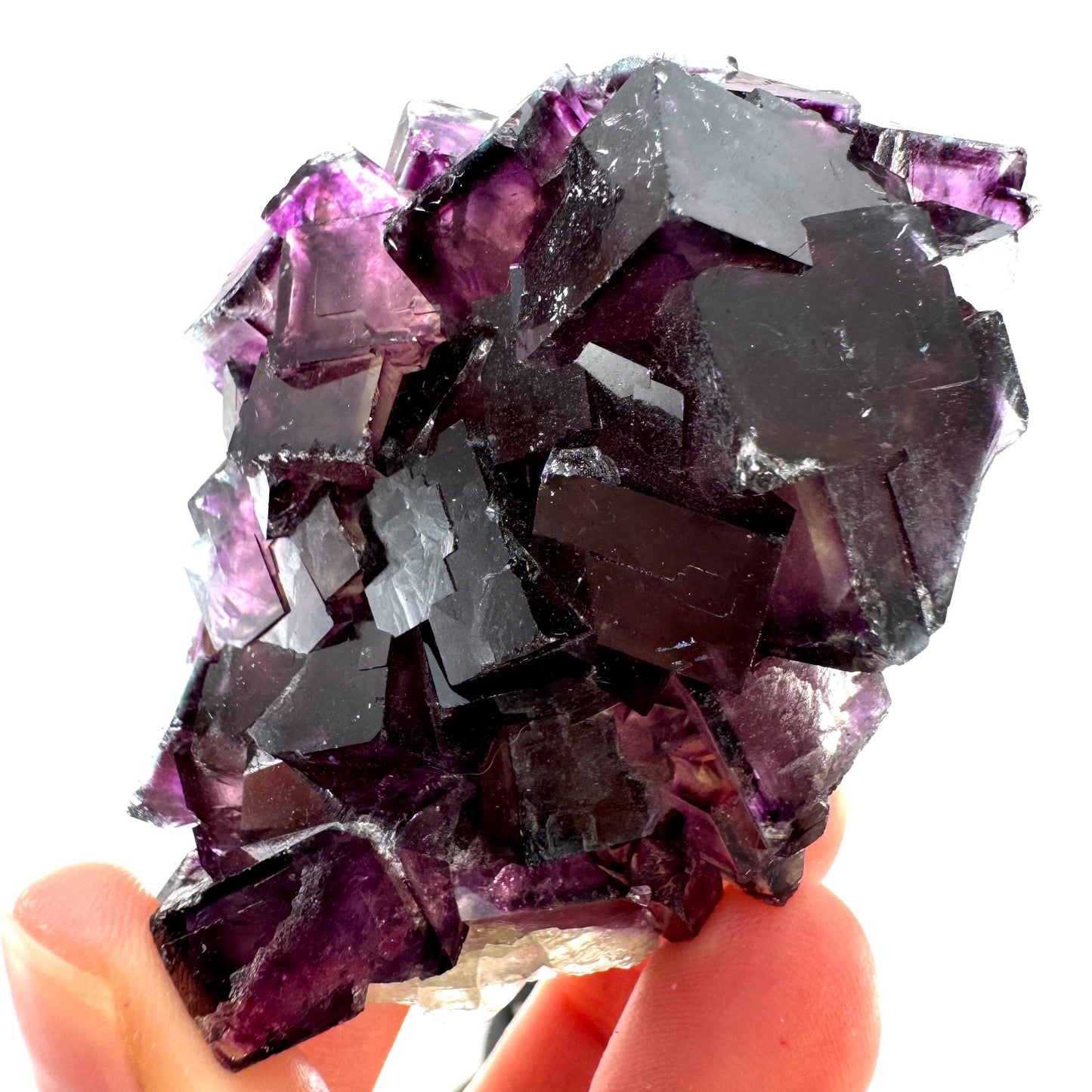 Okorusu Fluorite (Namibia) | fluorite cluster, cubic fluorite, purple fluorite, crystals, mineral specimen