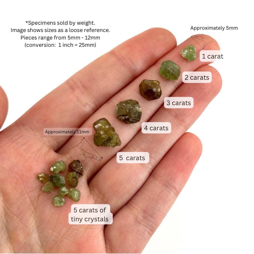 ONE Demantoid Garnet (Madagascar) | green garnet, rare minerals, demantoid garnet crystal, mineral specimen