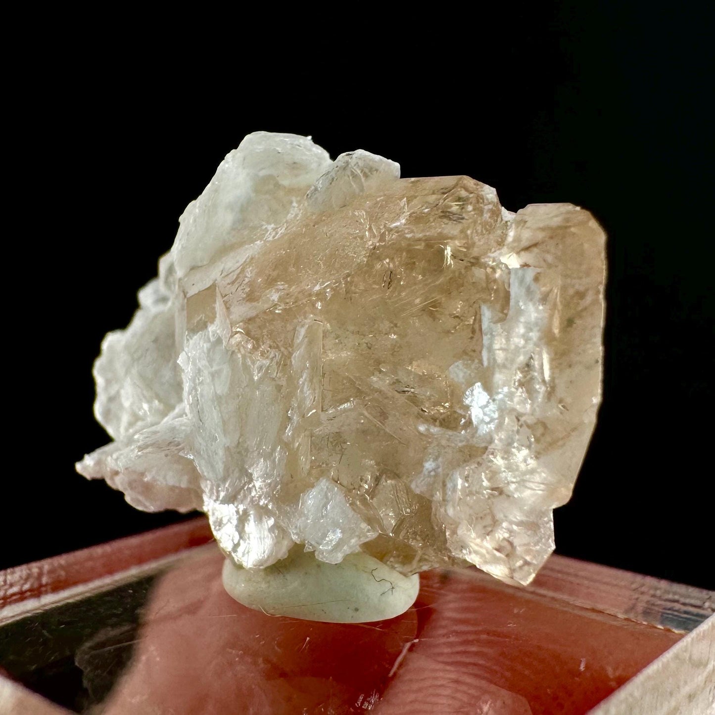 Champagne Topaz on Albite Matrix (Pakistan) | topaz crystal, rare crystals, mineral specimen, rare minerals, natural topaz, golden topaz