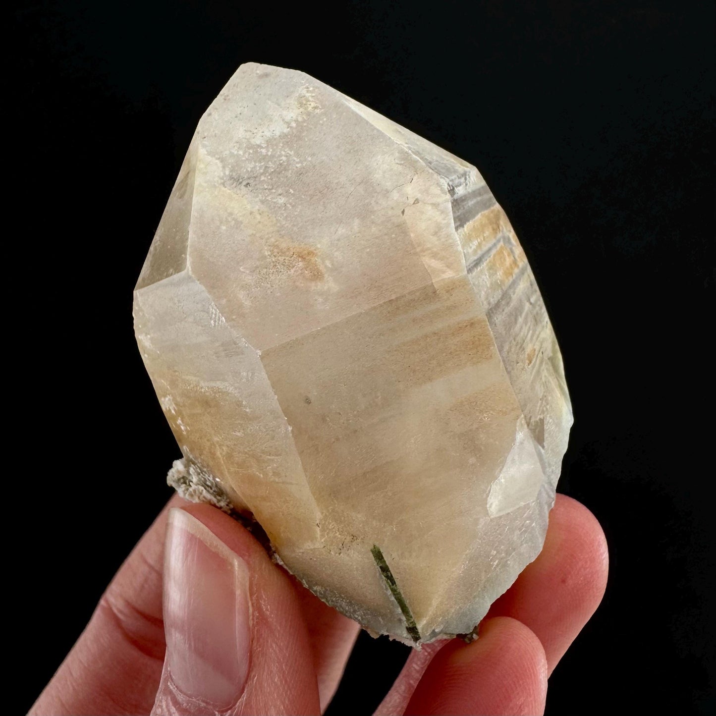 Yellow Bone Quartz & Epidote (Pakistan) | bone quartz, epidote quartz, green epidote, mango quartz