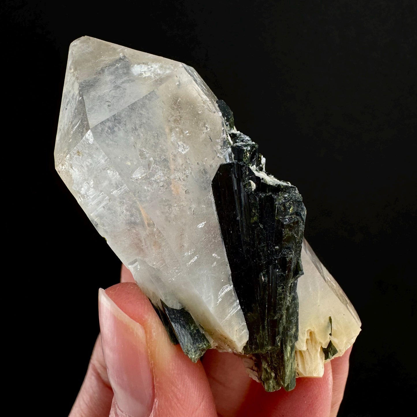 Yellow Bone Quartz & Epidote (Pakistan) | bone quartz, epidote quartz, green epidote, mango quartz