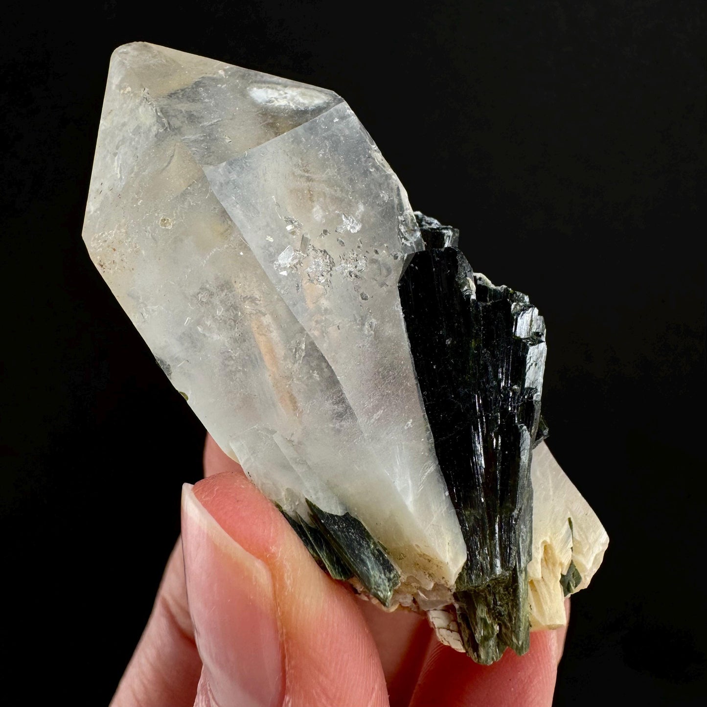Yellow Bone Quartz & Epidote (Pakistan) | bone quartz, epidote quartz, green epidote, mango quartz