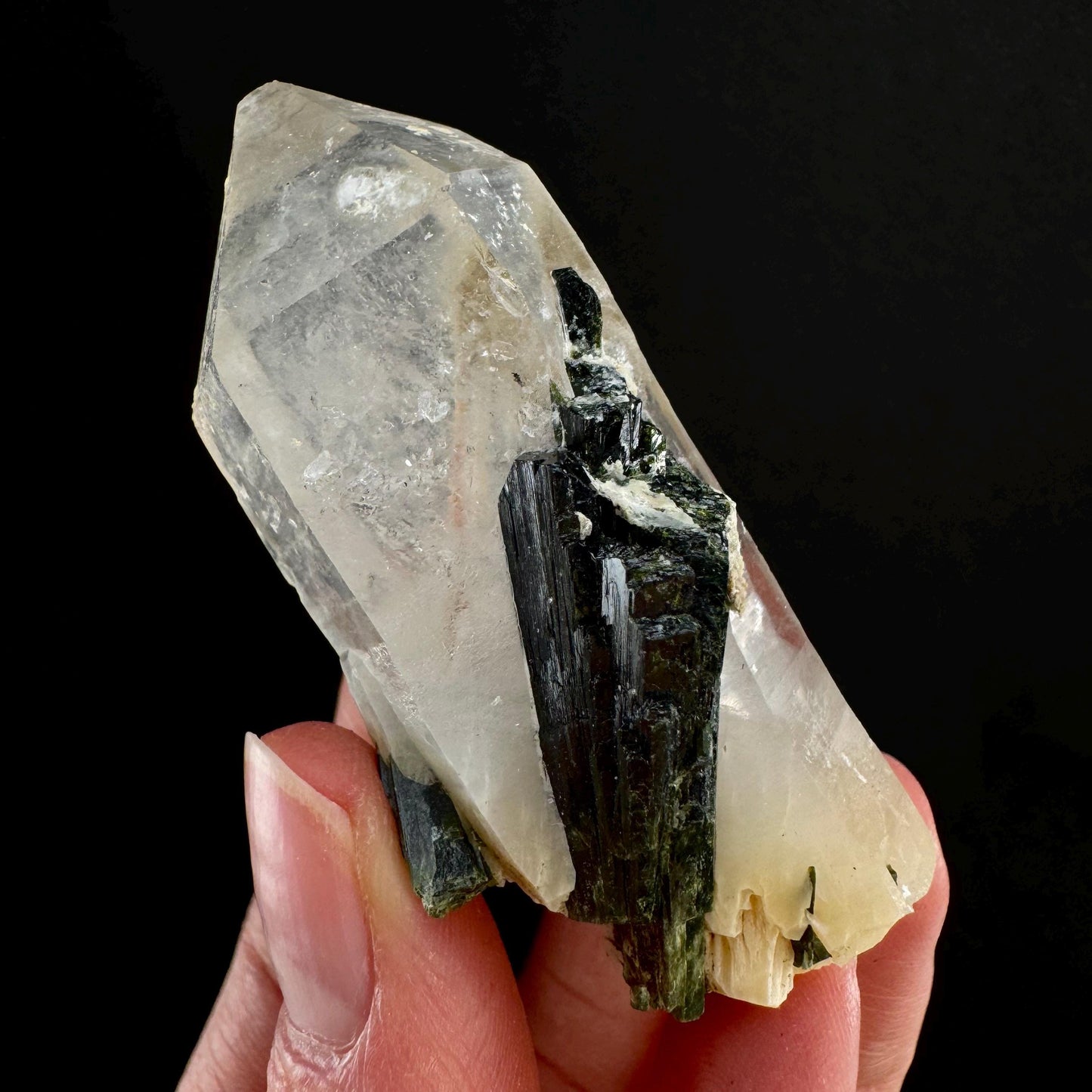 Yellow Bone Quartz & Epidote (Pakistan) | bone quartz, epidote quartz, green epidote, mango quartz