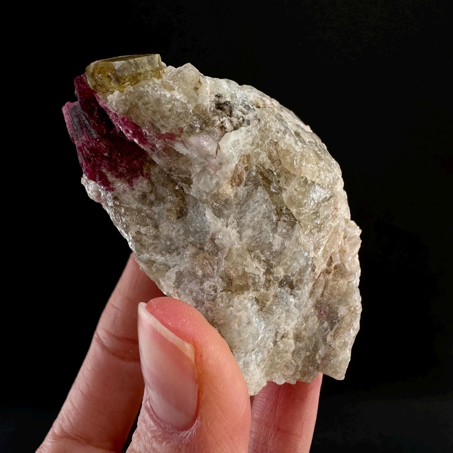 Rare! Londonite with Liddicoatite on Matrix (Madagascar) | rare minerals, mineral specimen, rare crystals
