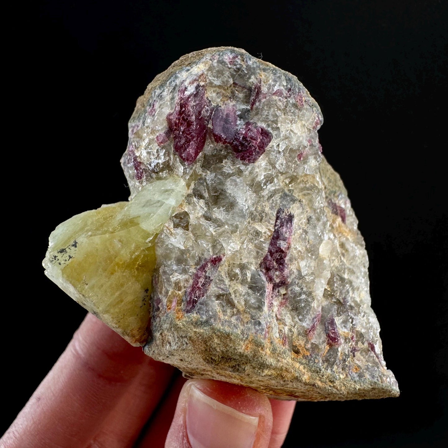 Rare! Londonite with Liddicoatite on Matrix (Madagascar) | rare minerals, mineral specimen, rare crystals