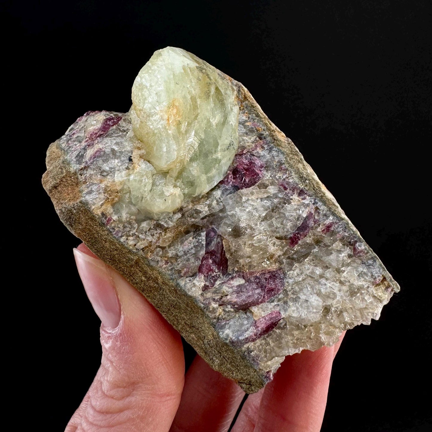 Rare! Londonite with Liddicoatite on Matrix (Madagascar) | rare minerals, mineral specimen, rare crystals