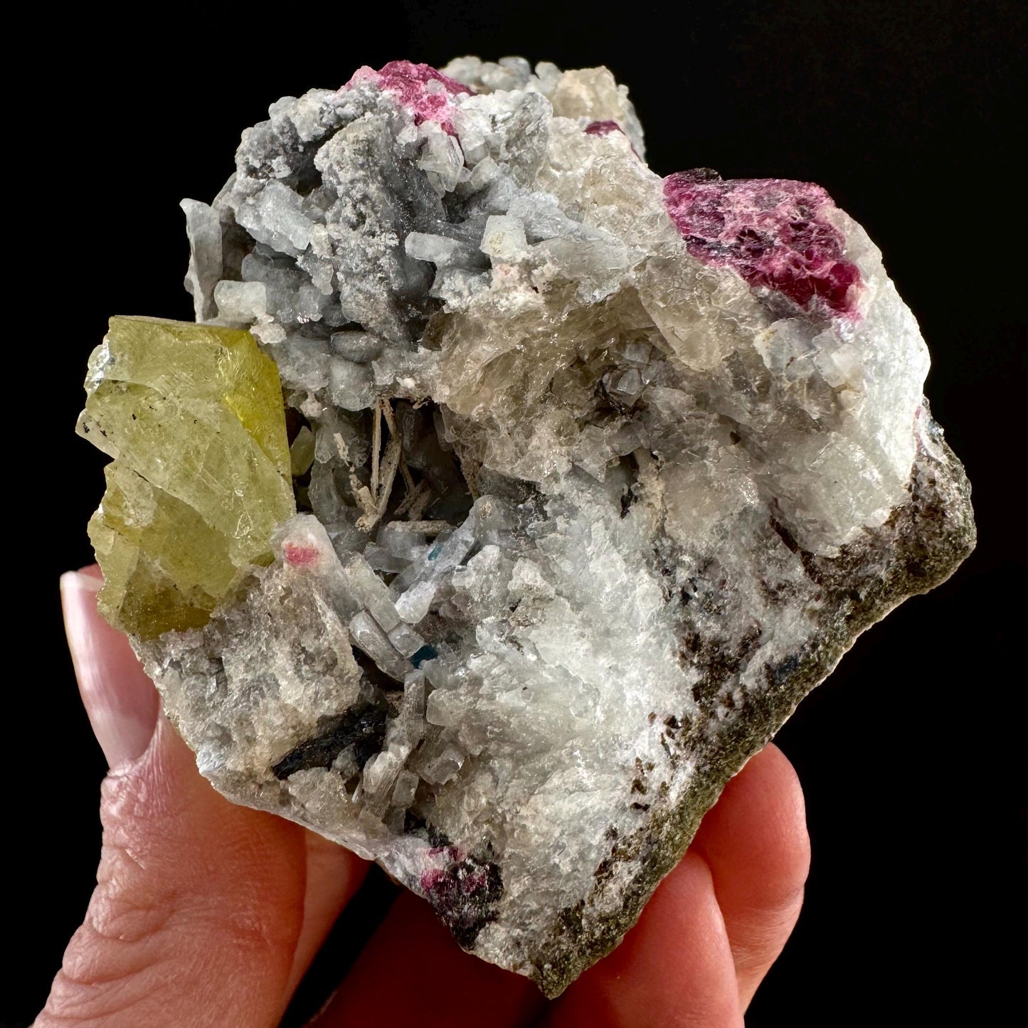 Rare! Londonite with Liddicoatite on Matrix (Madagascar) | rare minerals, mineral specimen, rare crystals