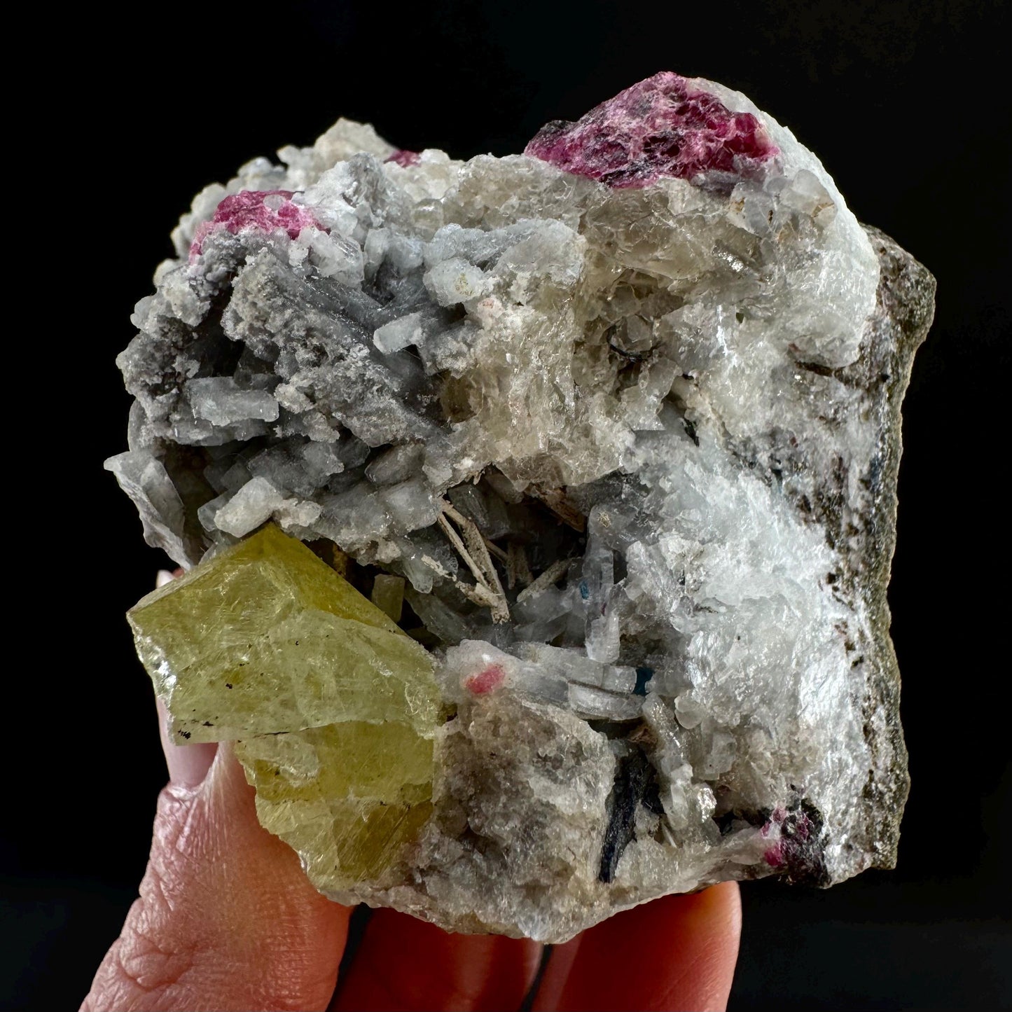 Rare! Londonite with Liddicoatite on Matrix (Madagascar) | rare minerals, mineral specimen, rare crystals