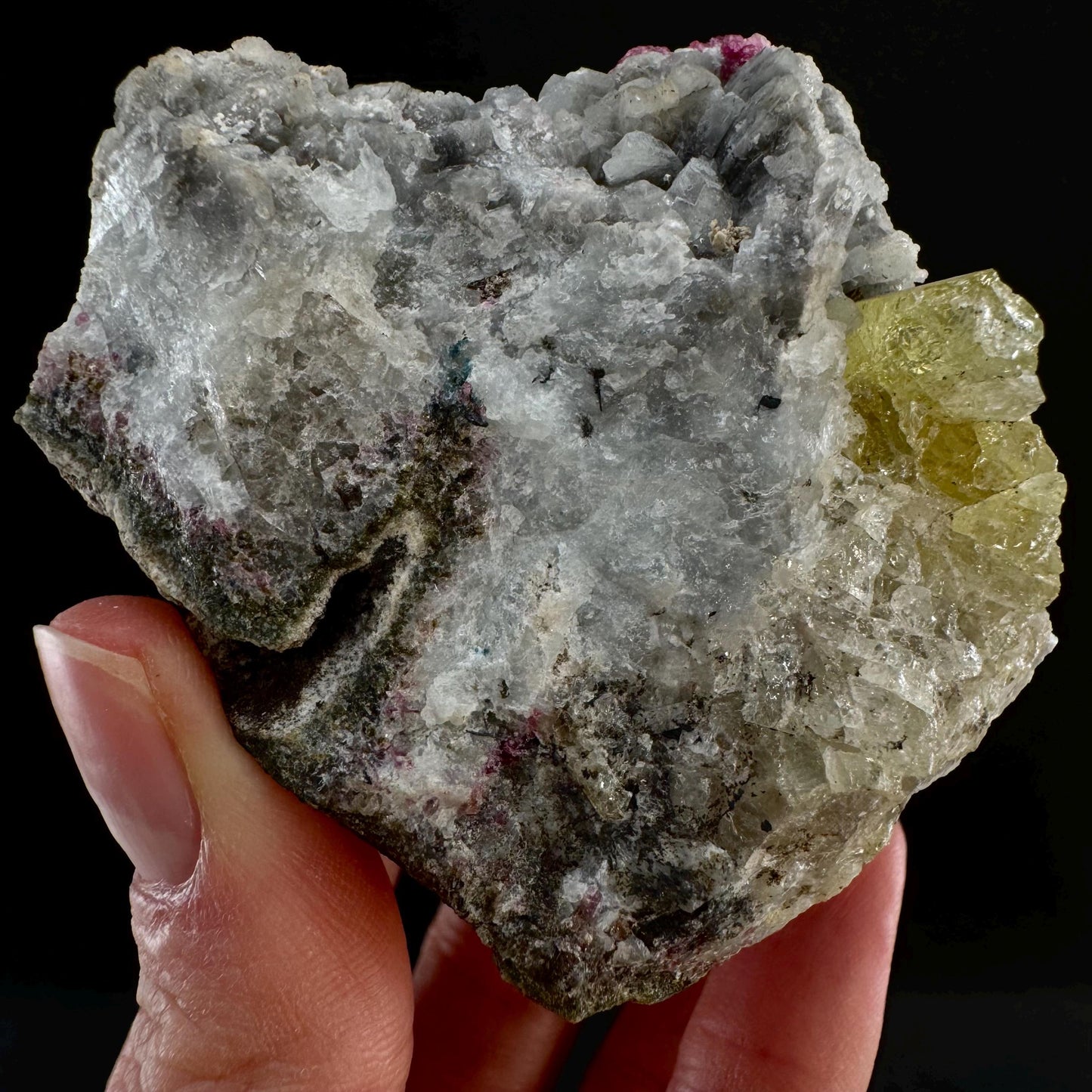 Rare! Londonite with Liddicoatite on Matrix (Madagascar) | rare minerals, mineral specimen, rare crystals