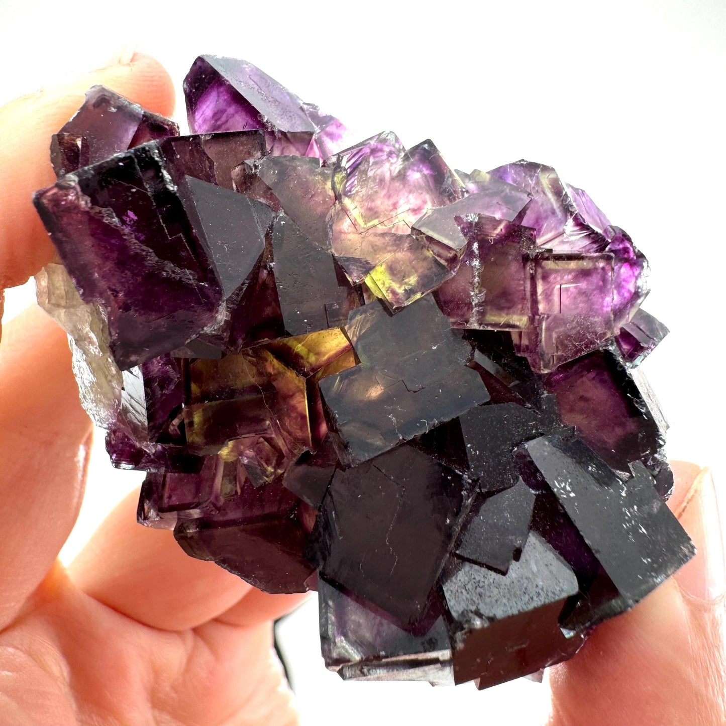 Okorusu Fluorite (Namibia) | fluorite cluster, cubic fluorite, purple fluorite, crystals, mineral specimen