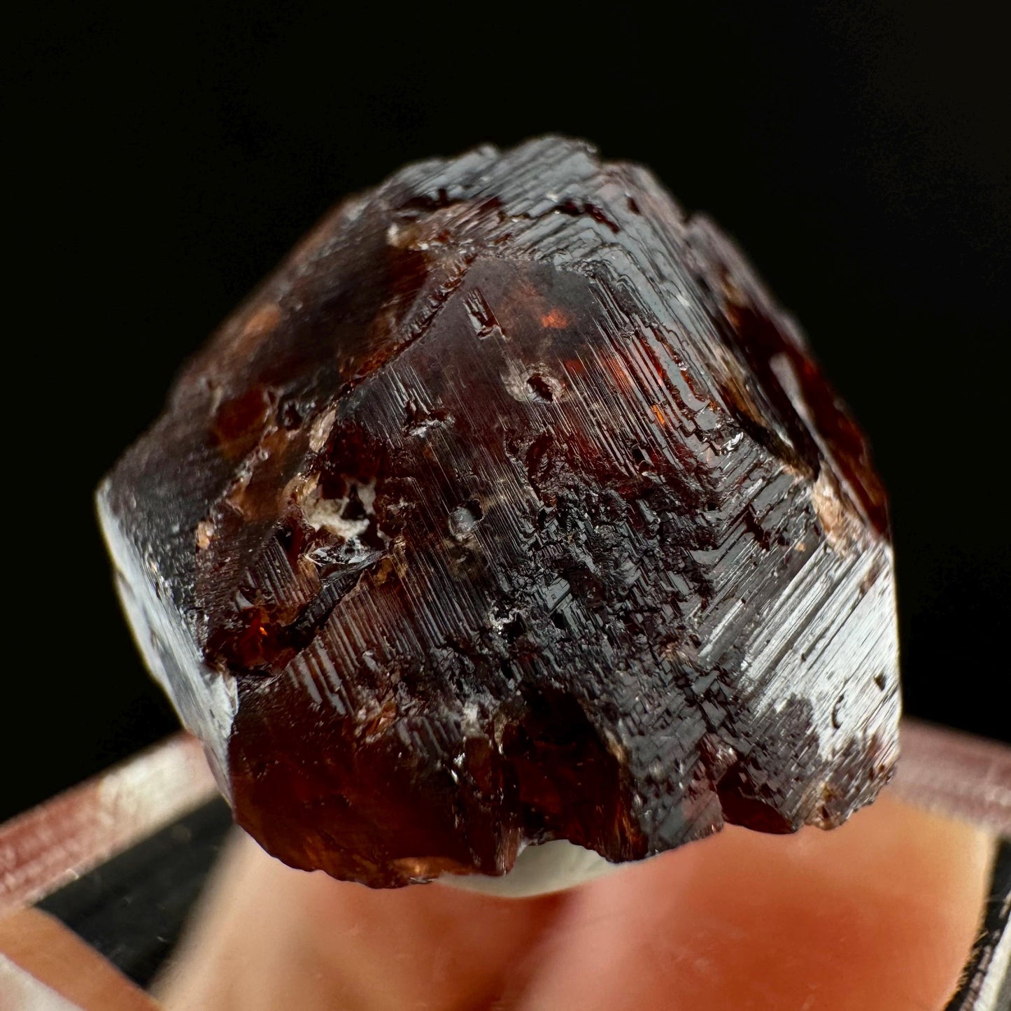 Etched Spessartine Garnet (Pakistan) | red garnet, raw crystals, rough red garnet, dark red garnet, garnet crystal