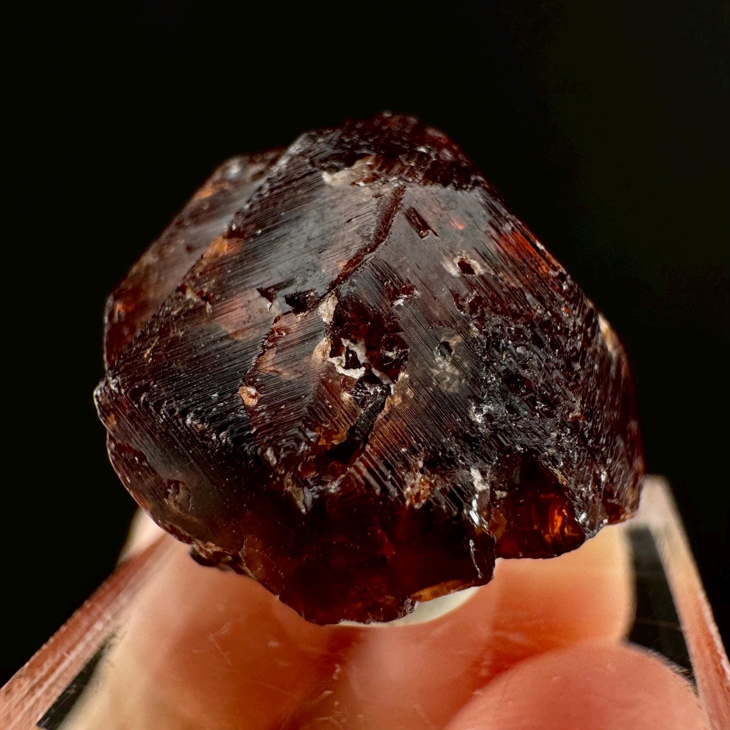 Etched Spessartine Garnet (Pakistan) | red garnet, raw crystals, rough red garnet, dark red garnet, garnet crystal