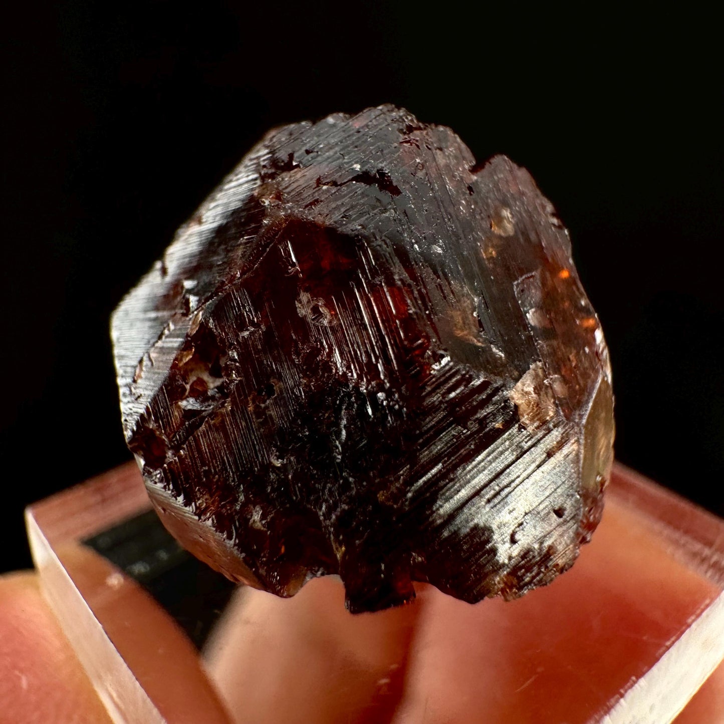 Etched Spessartine Garnet (Pakistan) | red garnet, raw crystals, rough red garnet, dark red garnet, garnet crystal