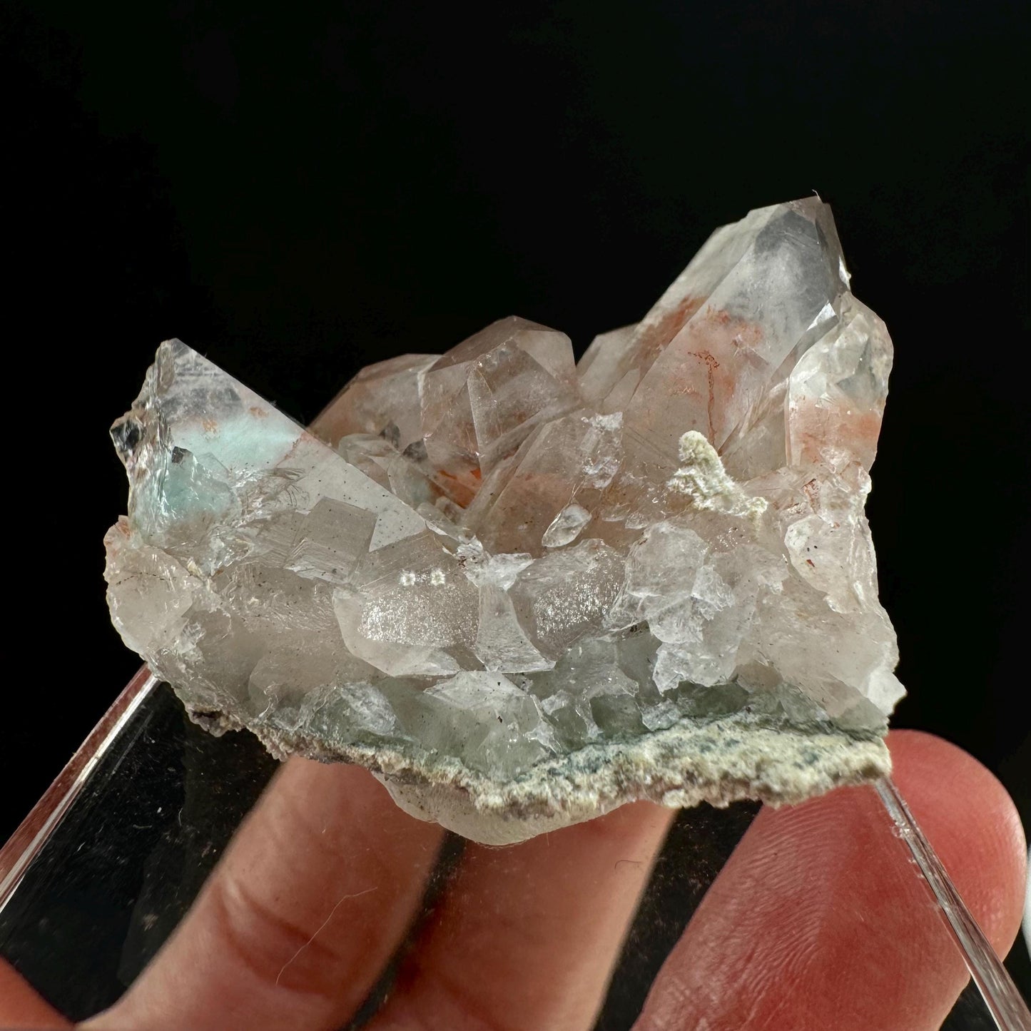 Rare! Ajoite, Copper, & Kaolinite Included Quartz (South Africa) | ajoite quartz, blue quartz, rare minerals, terminated ajoite quartz