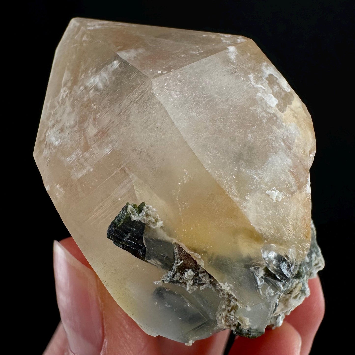 Yellow Bone Quartz & Epidote (Pakistan) | bone quartz, epidote quartz, green epidote, mango quartz