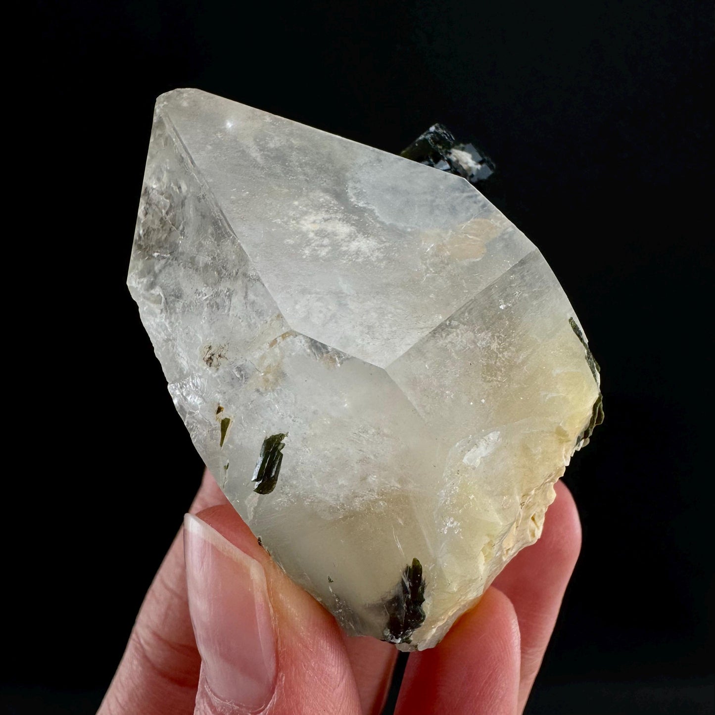 Yellow Bone Quartz & Epidote (Pakistan) | bone quartz, epidote quartz, green epidote, mango quartz