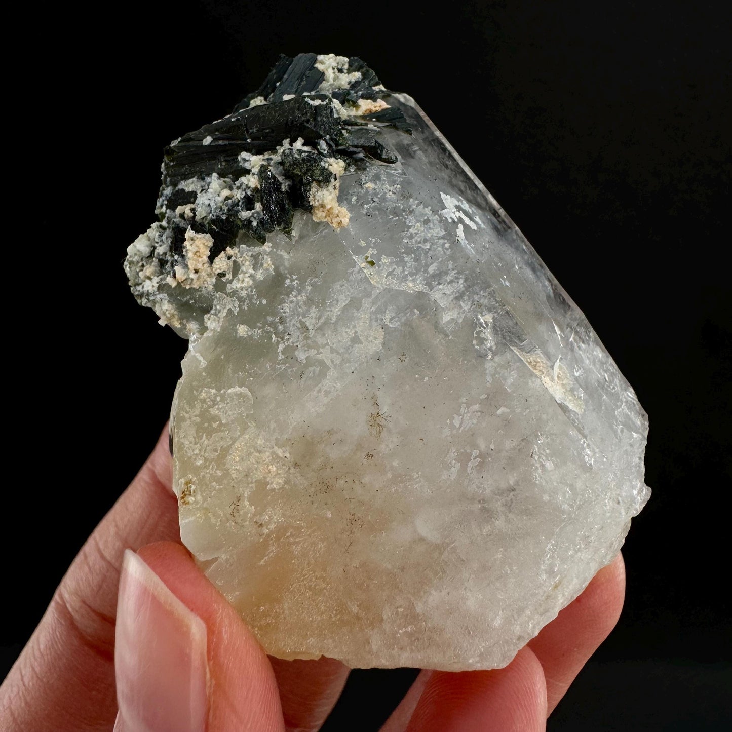 Yellow Bone Quartz & Epidote (Pakistan) | bone quartz, epidote quartz, green epidote, mango quartz