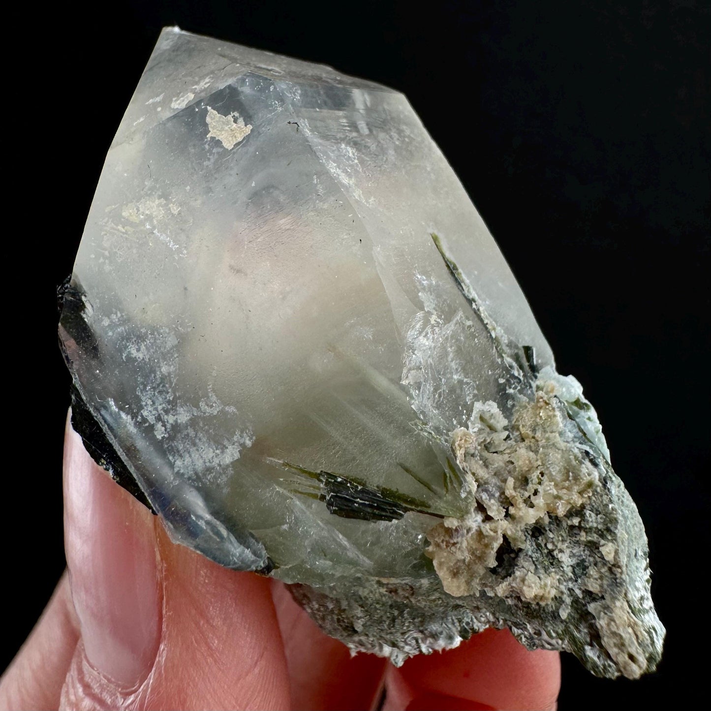Yellow Bone Quartz & Epidote (Pakistan) | bone quartz, epidote quartz, green epidote, mango quartz