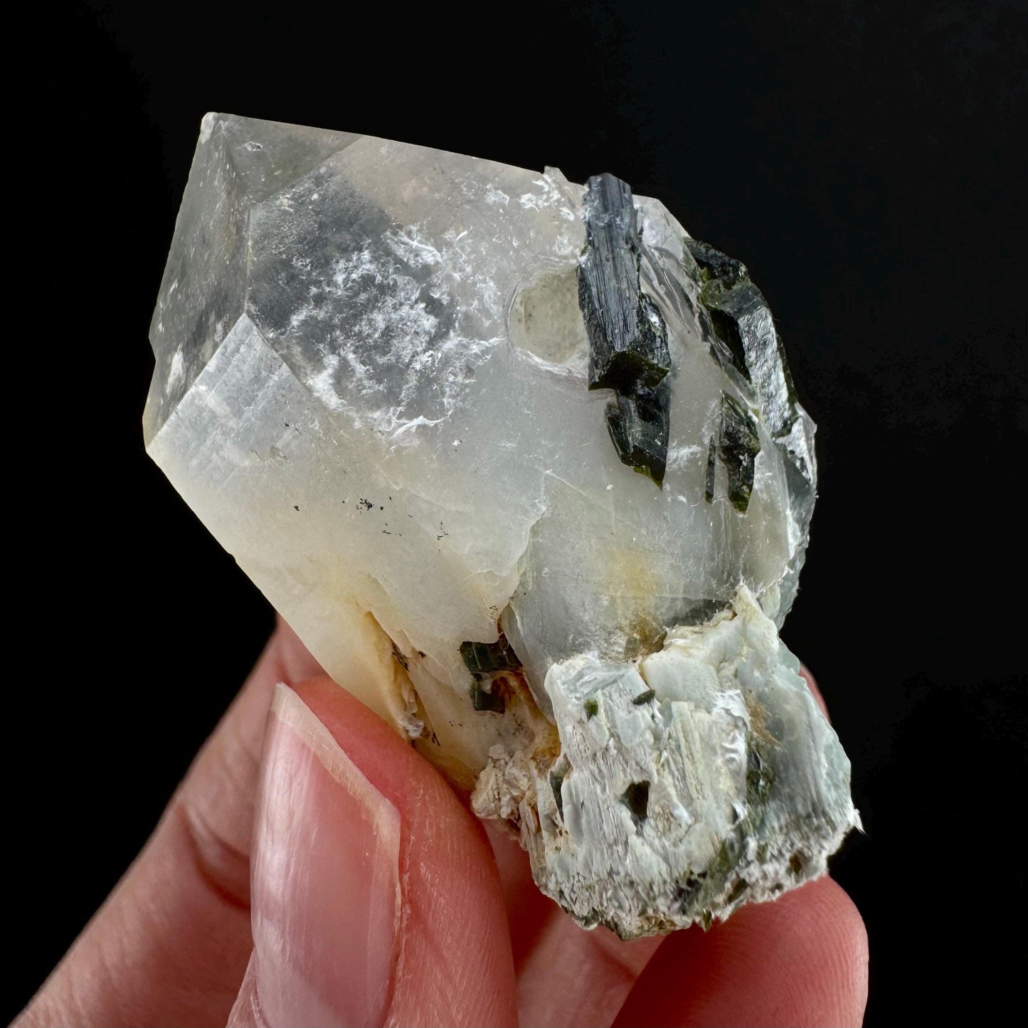 Yellow Bone Quartz & Epidote (Pakistan) | bone quartz, epidote quartz, green epidote, mango quartz
