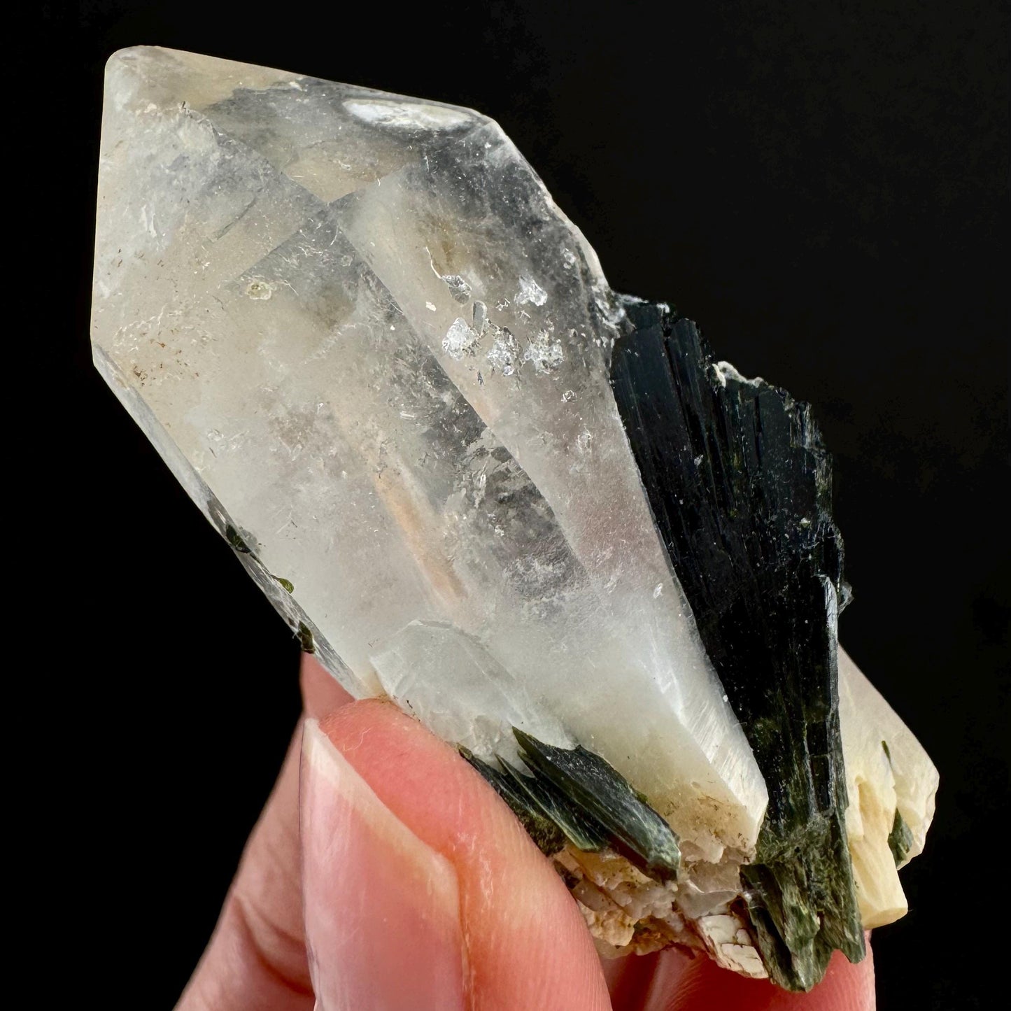 Yellow Bone Quartz & Epidote (Pakistan) | bone quartz, epidote quartz, green epidote, mango quartz