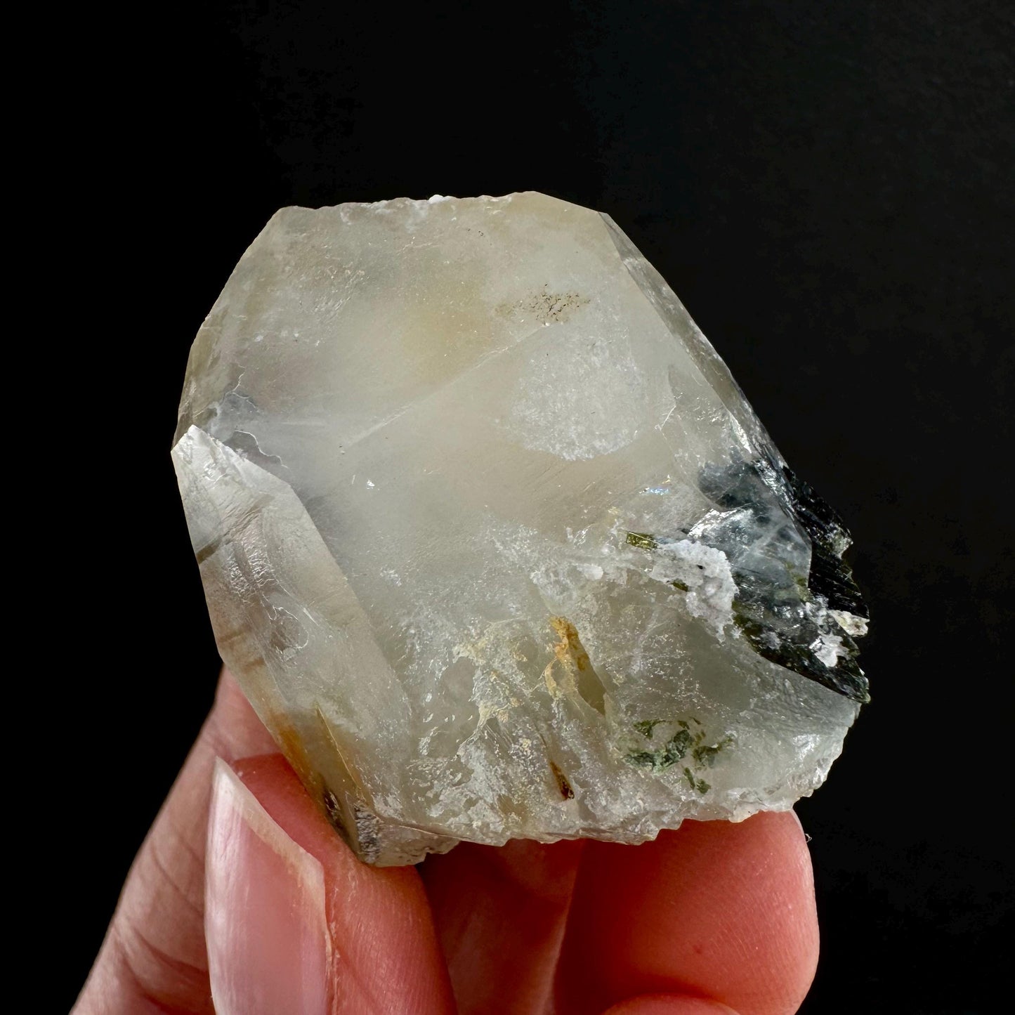 Yellow Bone Quartz & Epidote (Pakistan) | bone quartz, epidote quartz, green epidote, mango quartz
