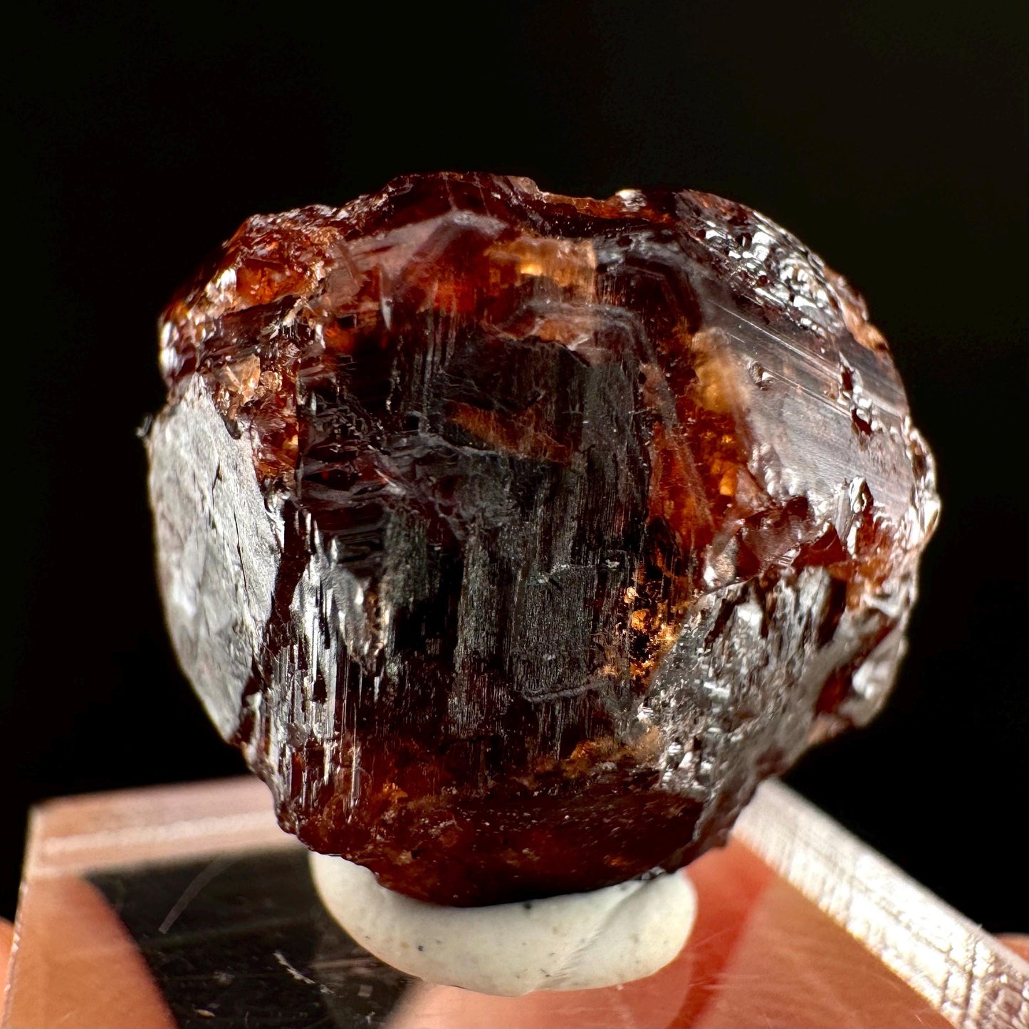 Etched Spessartine Garnet (Pakistan) | red garnet, raw crystals, rough red garnet, dark red garnet, garnet crystal
