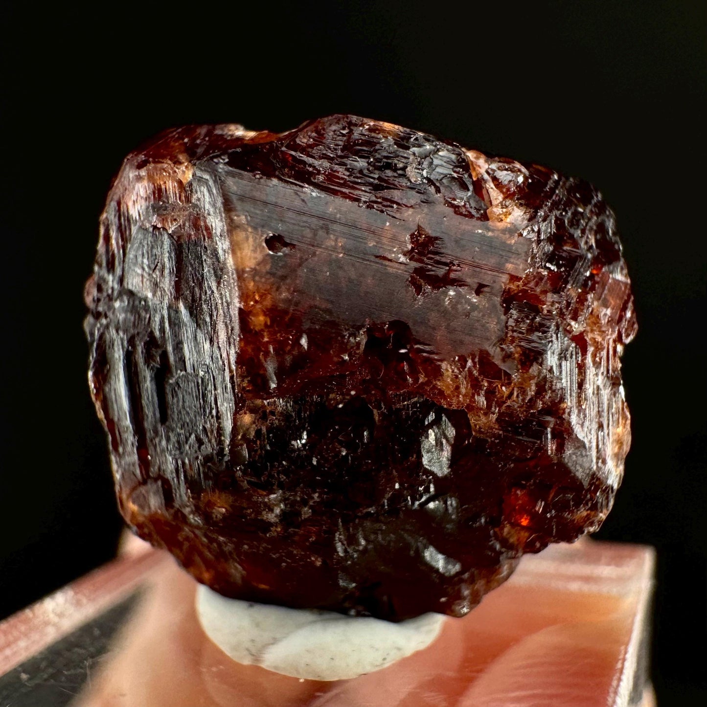 Etched Spessartine Garnet (Pakistan) | red garnet, raw crystals, rough red garnet, dark red garnet, garnet crystal