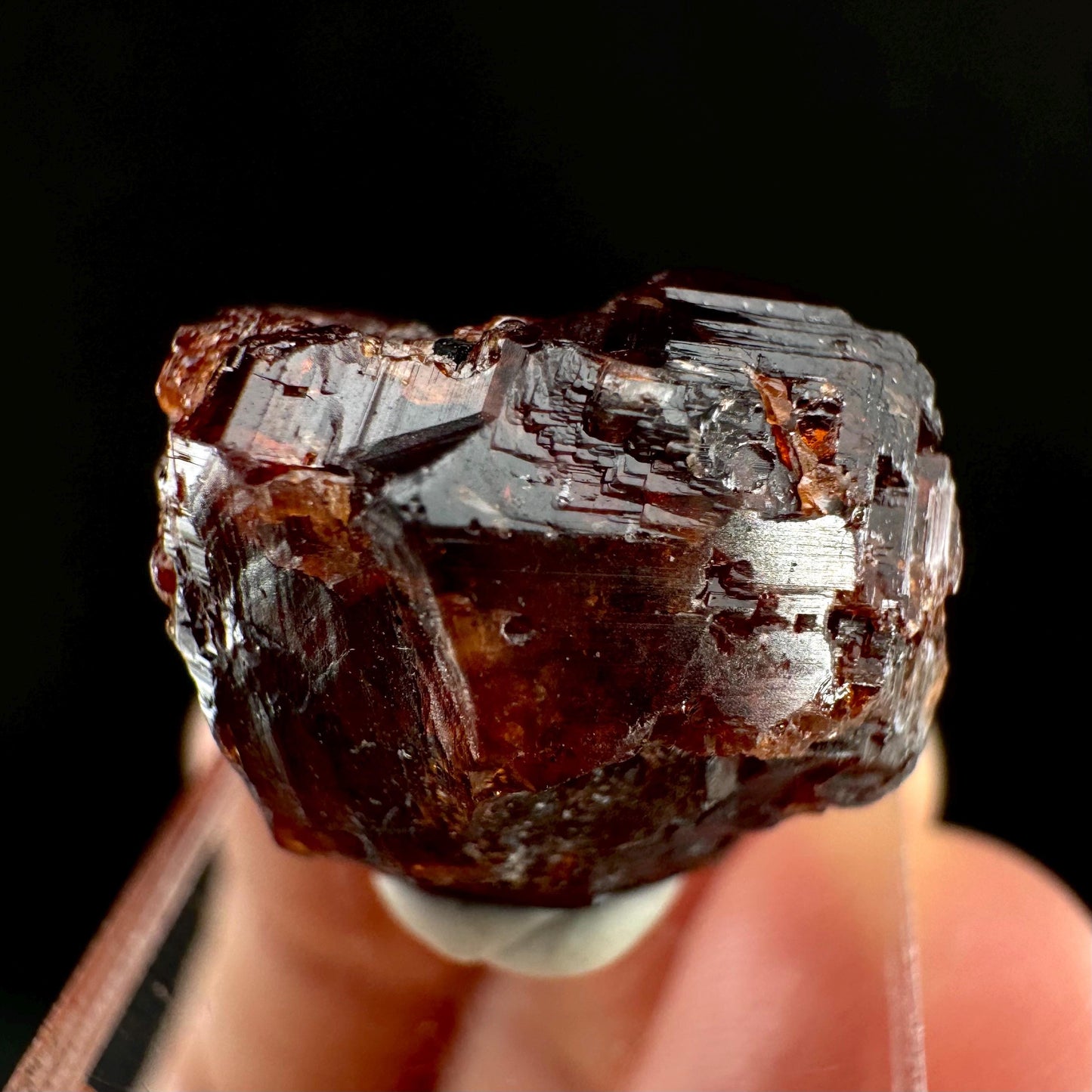 Etched Spessartine Garnet (Pakistan) | red garnet, raw crystals, rough red garnet, dark red garnet, garnet crystal