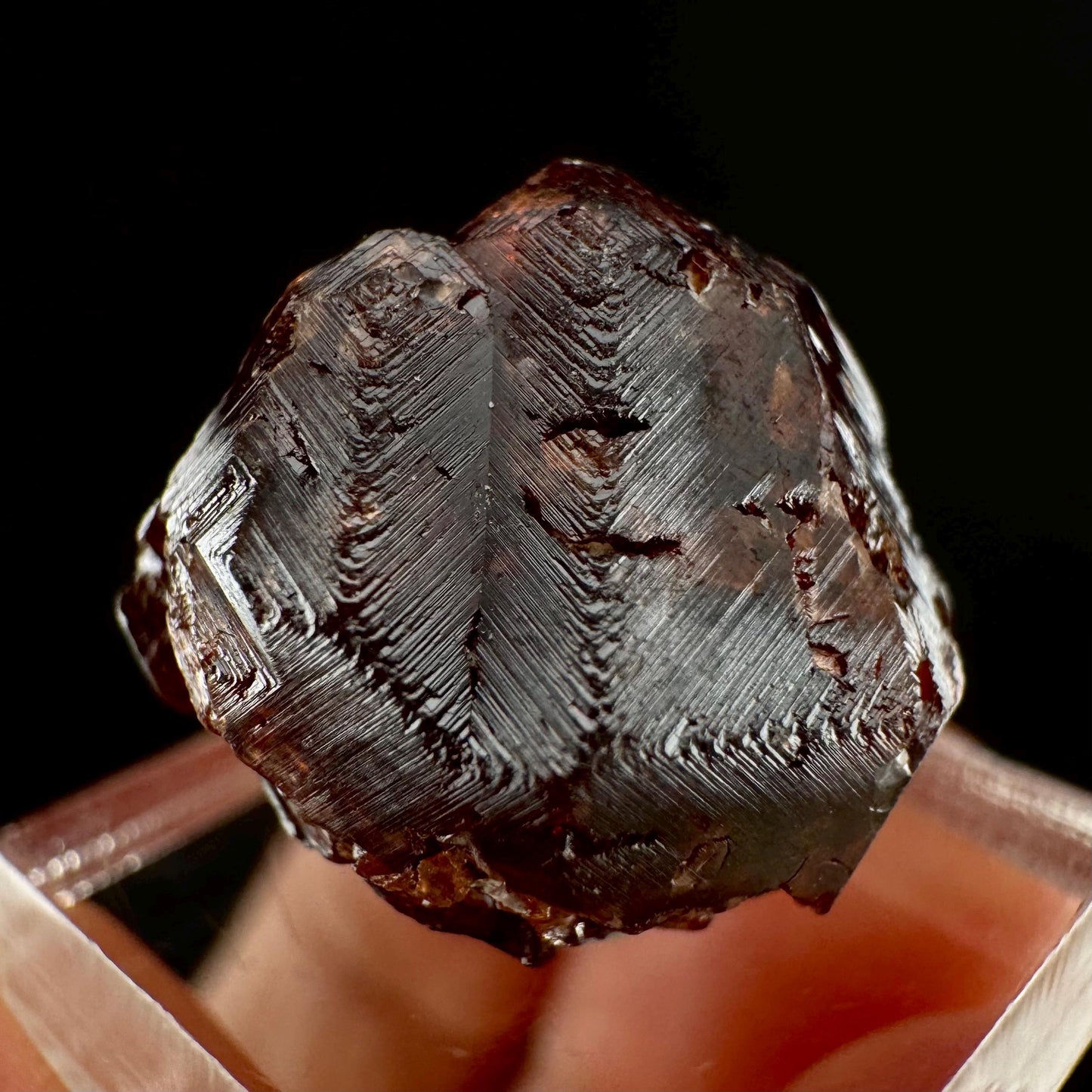 Etched Spessartine Garnet (Pakistan) | red garnet, raw crystals, rough red garnet, dark red garnet, garnet crystal