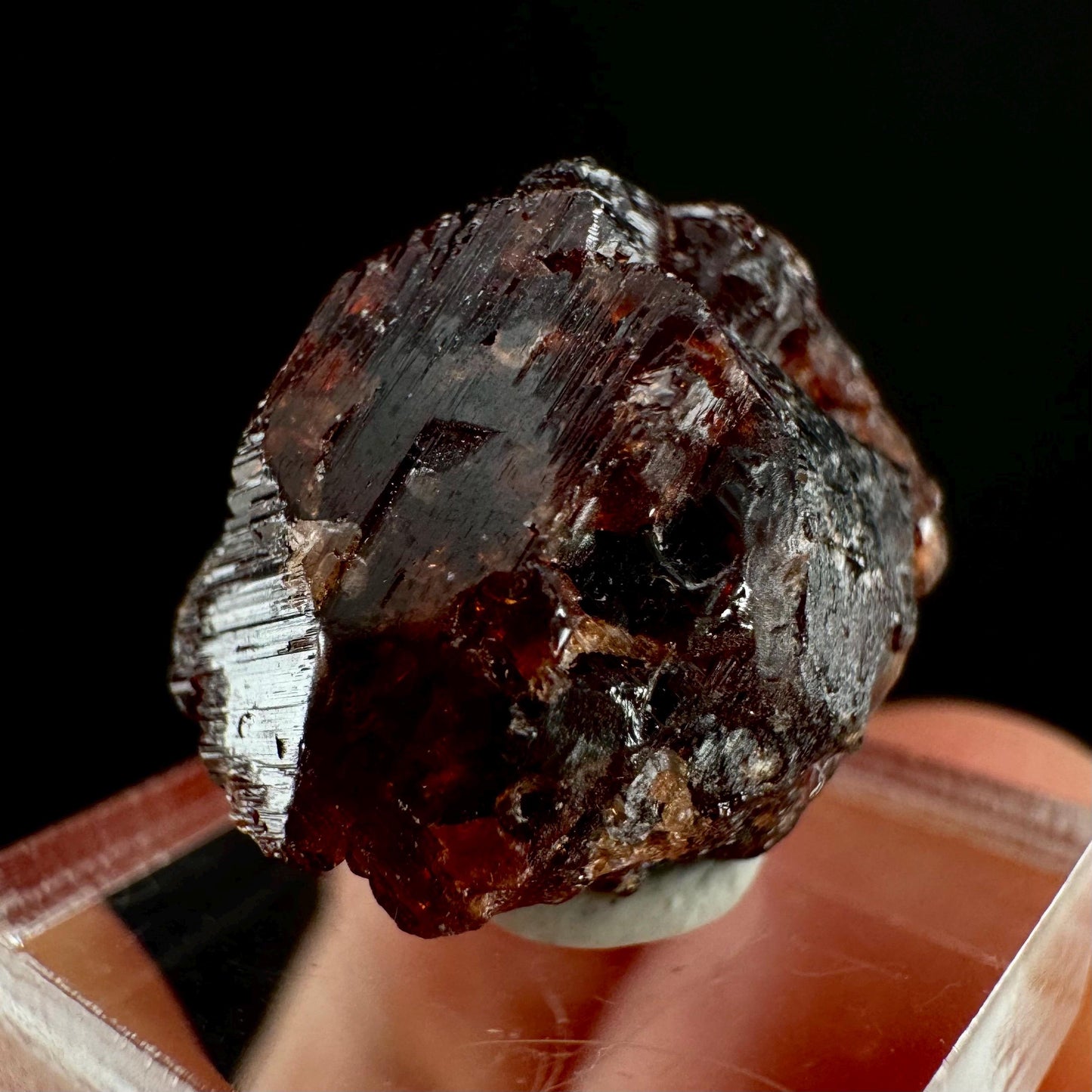 Etched Spessartine Garnet (Pakistan) | red garnet, raw crystals, rough red garnet, dark red garnet, garnet crystal