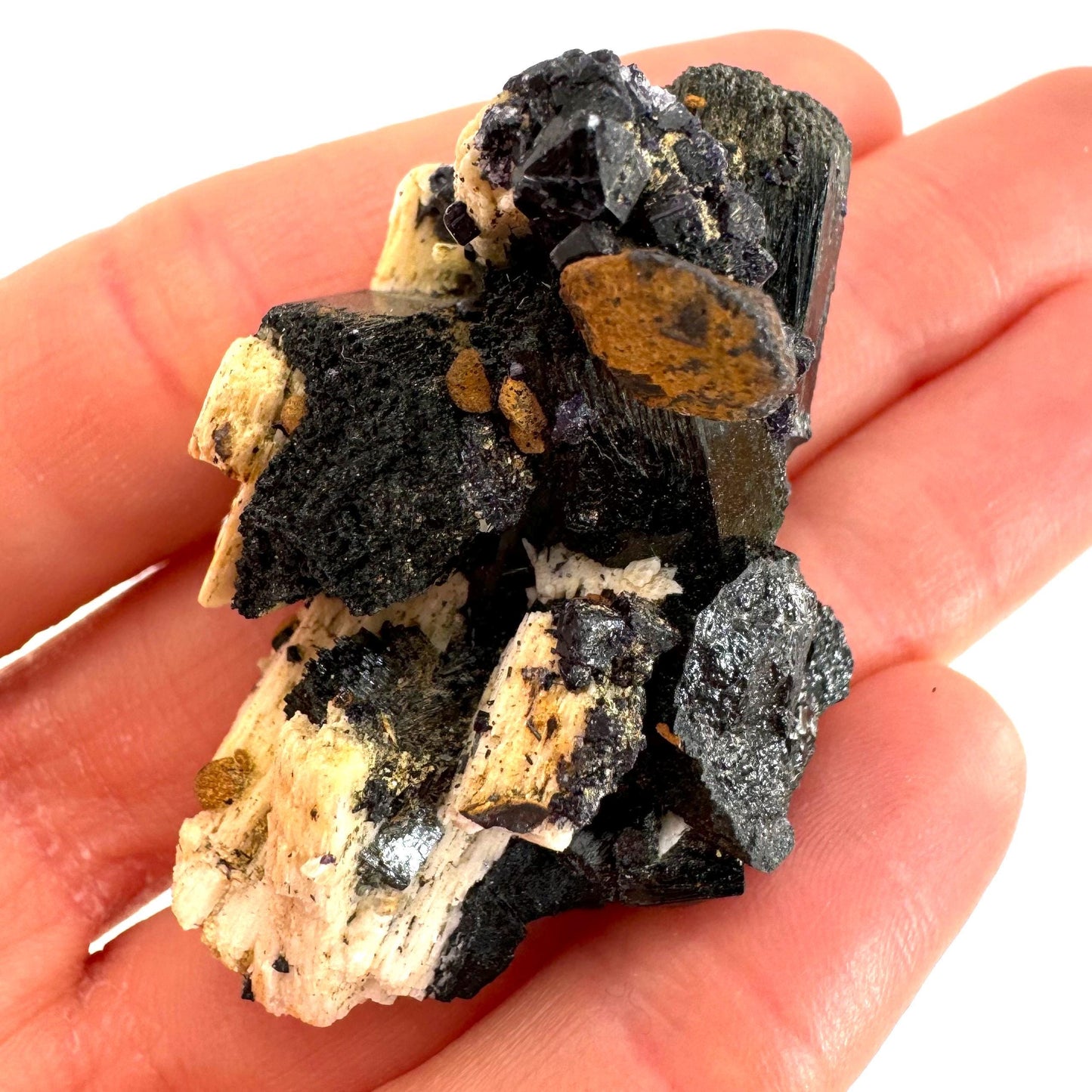 Black tourmaline cluster (Namibia), high grade black tourmaline, tourmaline crystal, black schorl