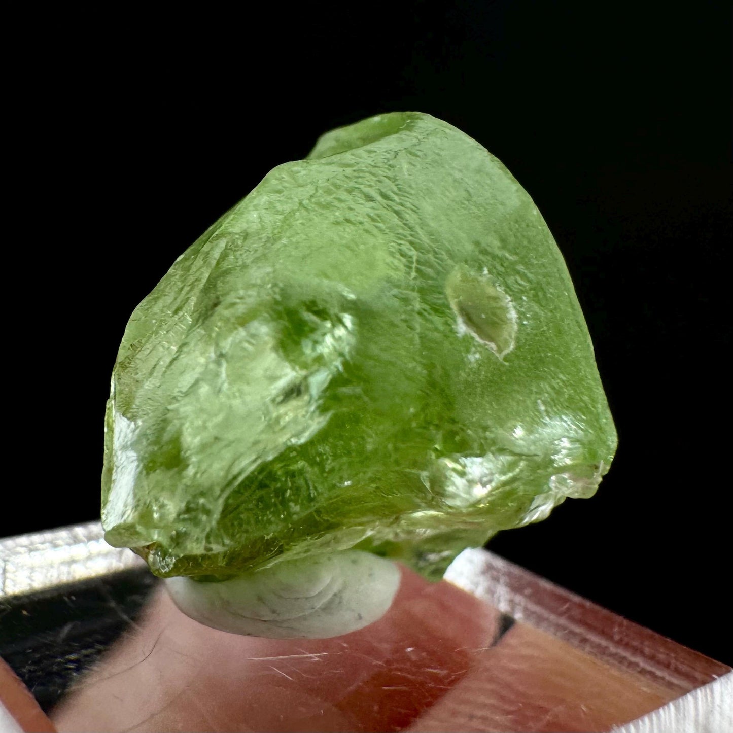 Naturally terminated peridot crystal (Pakistan) | raw peridot, natural peridot, peridot crystal, peridot point