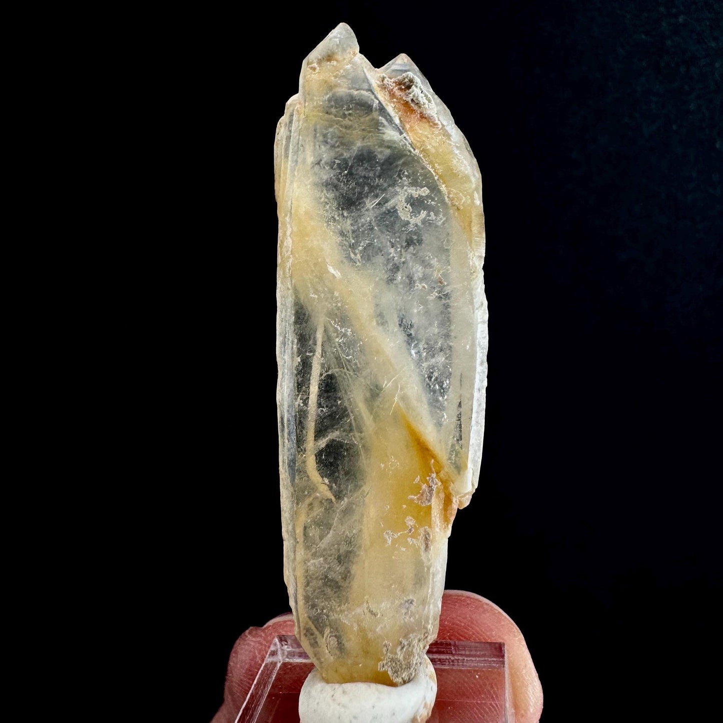 Yellow Bone Quartz Point (Pakistan) | bone quartz, epidote quartz, mango quartz